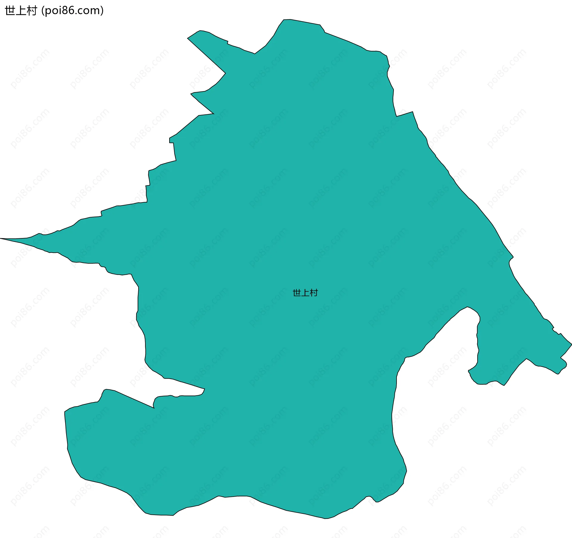 世上村边界地图