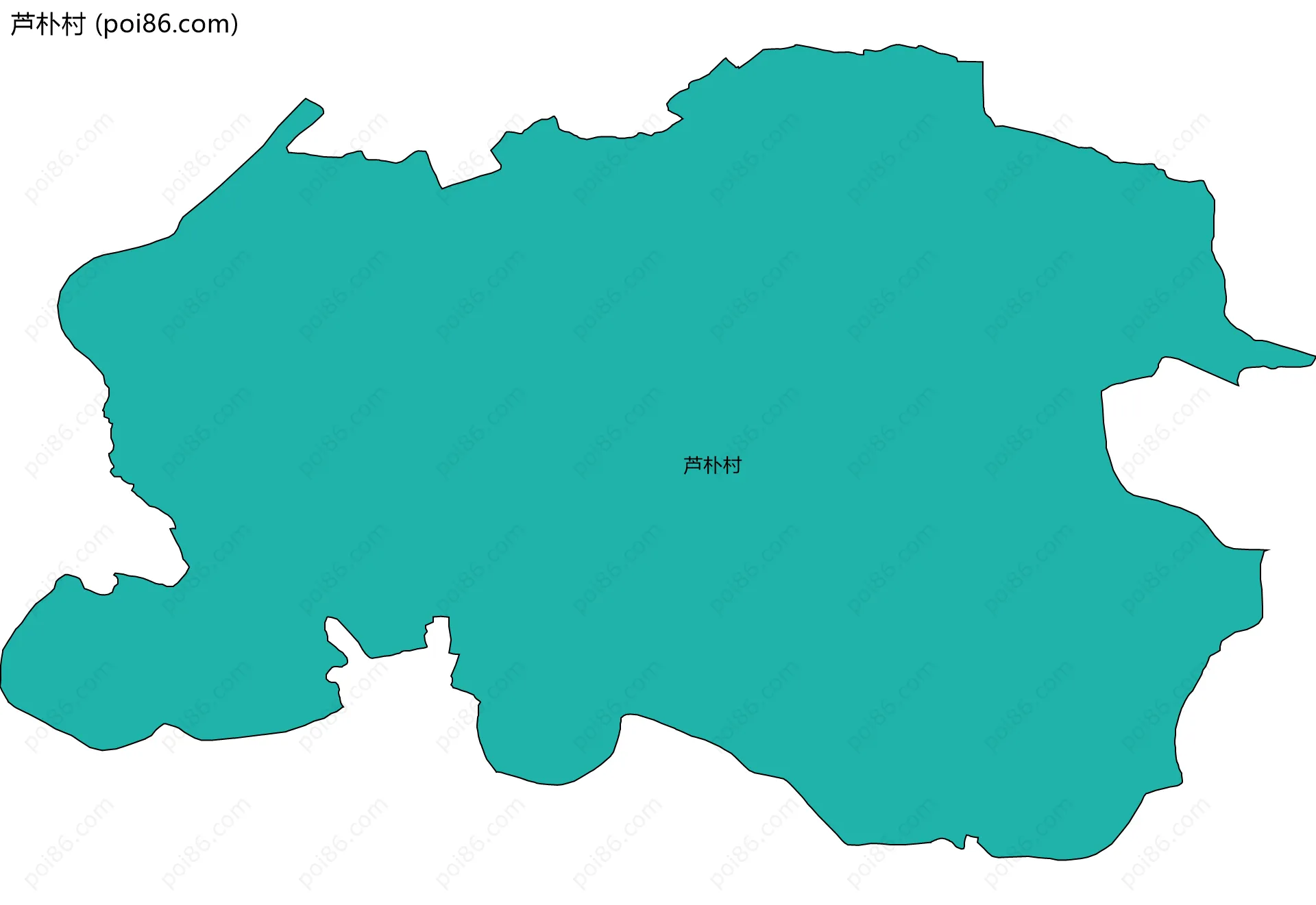 芦朴村边界地图