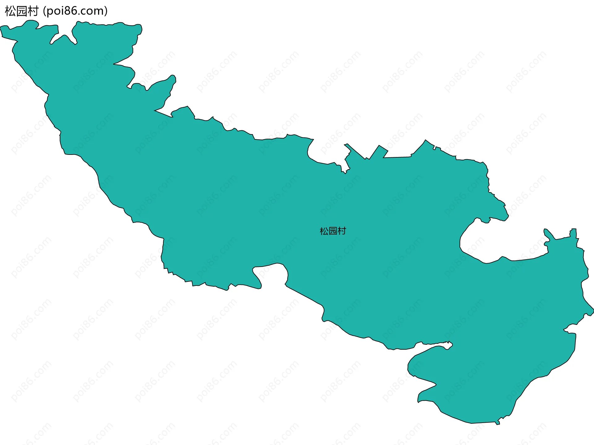 松园村边界地图