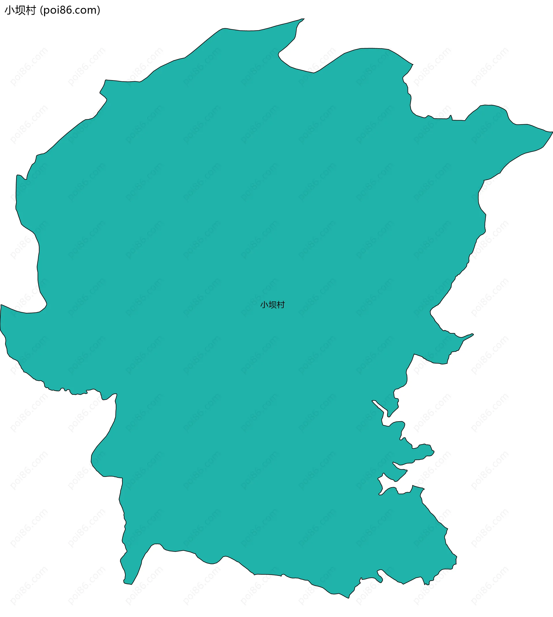 小坝村边界地图