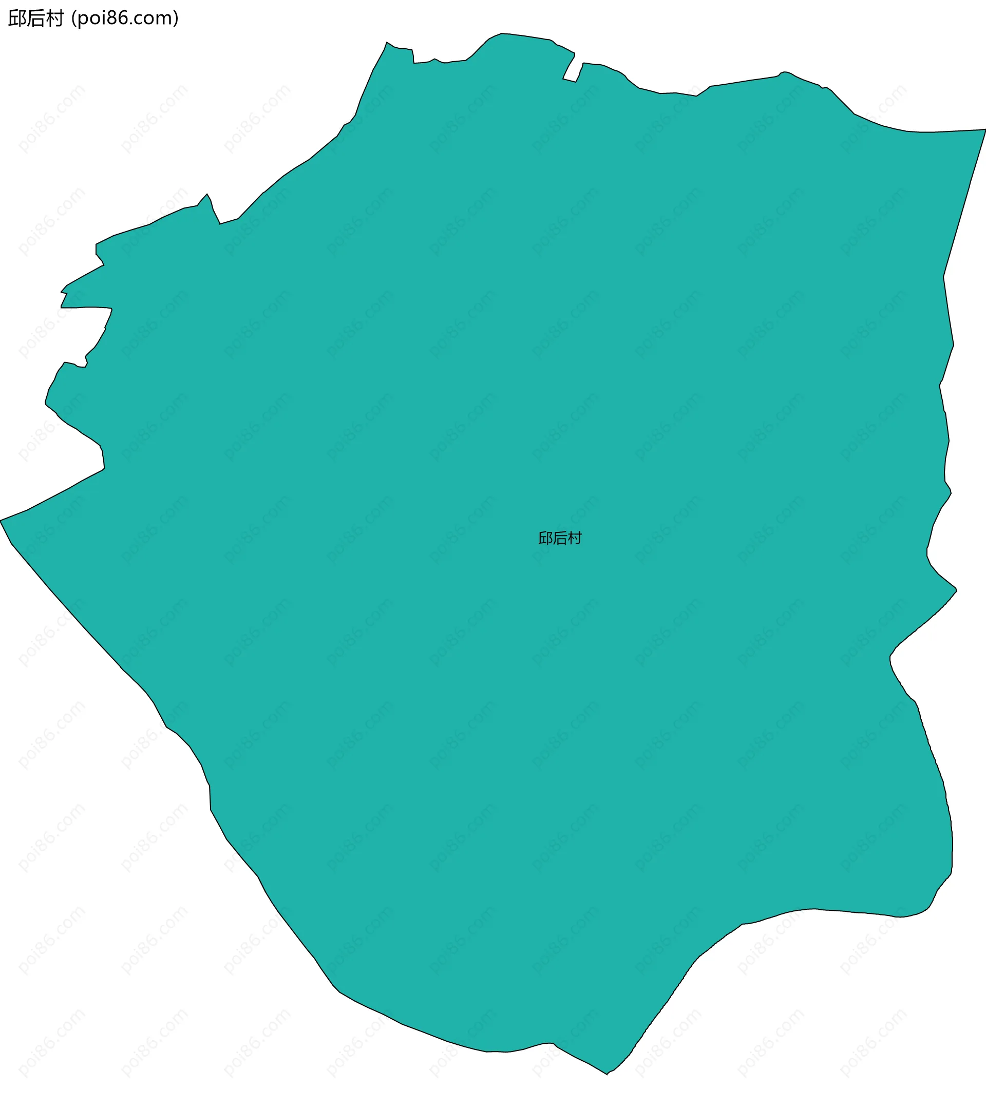 邱后村边界地图