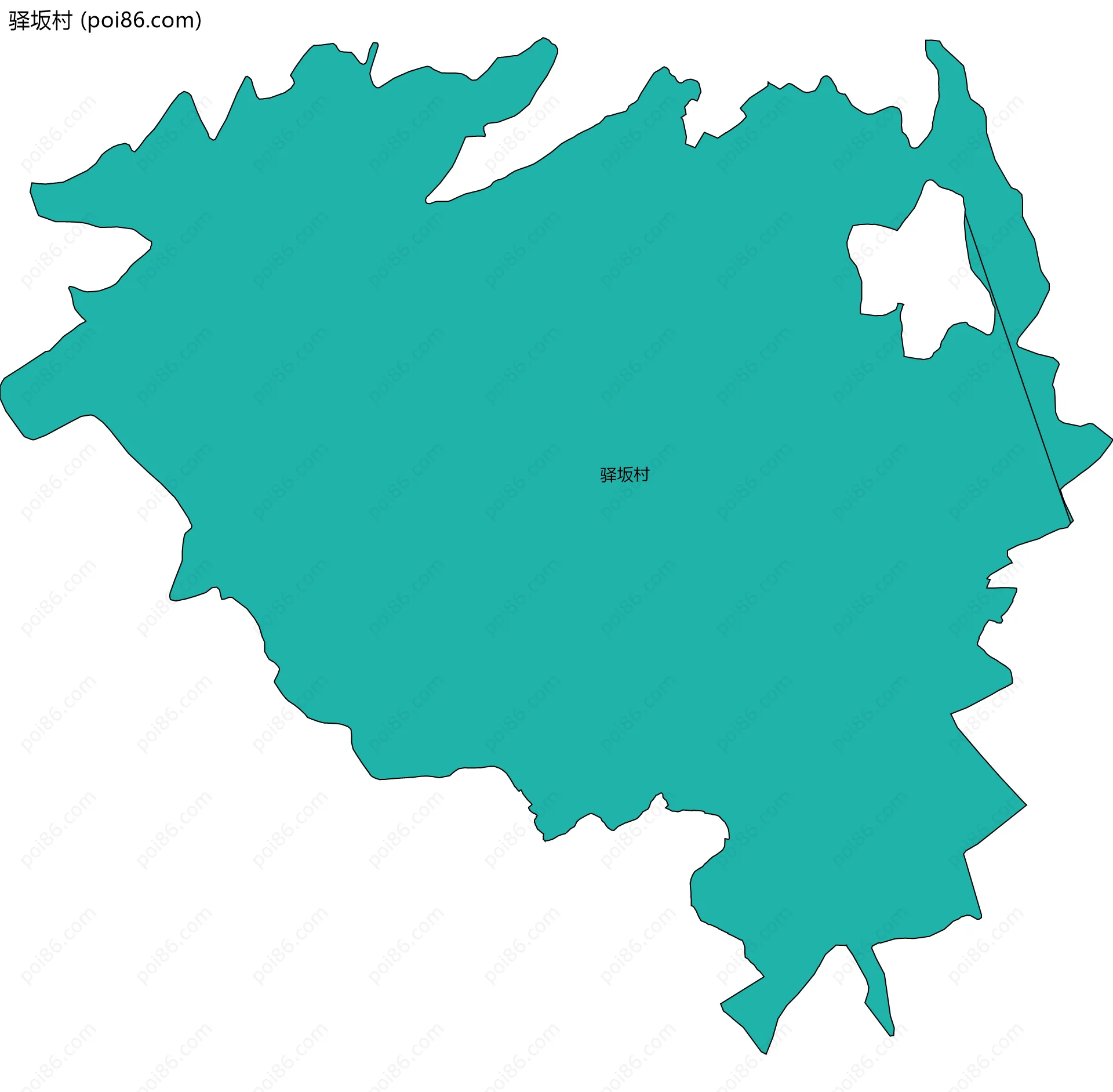 驿坂村边界地图
