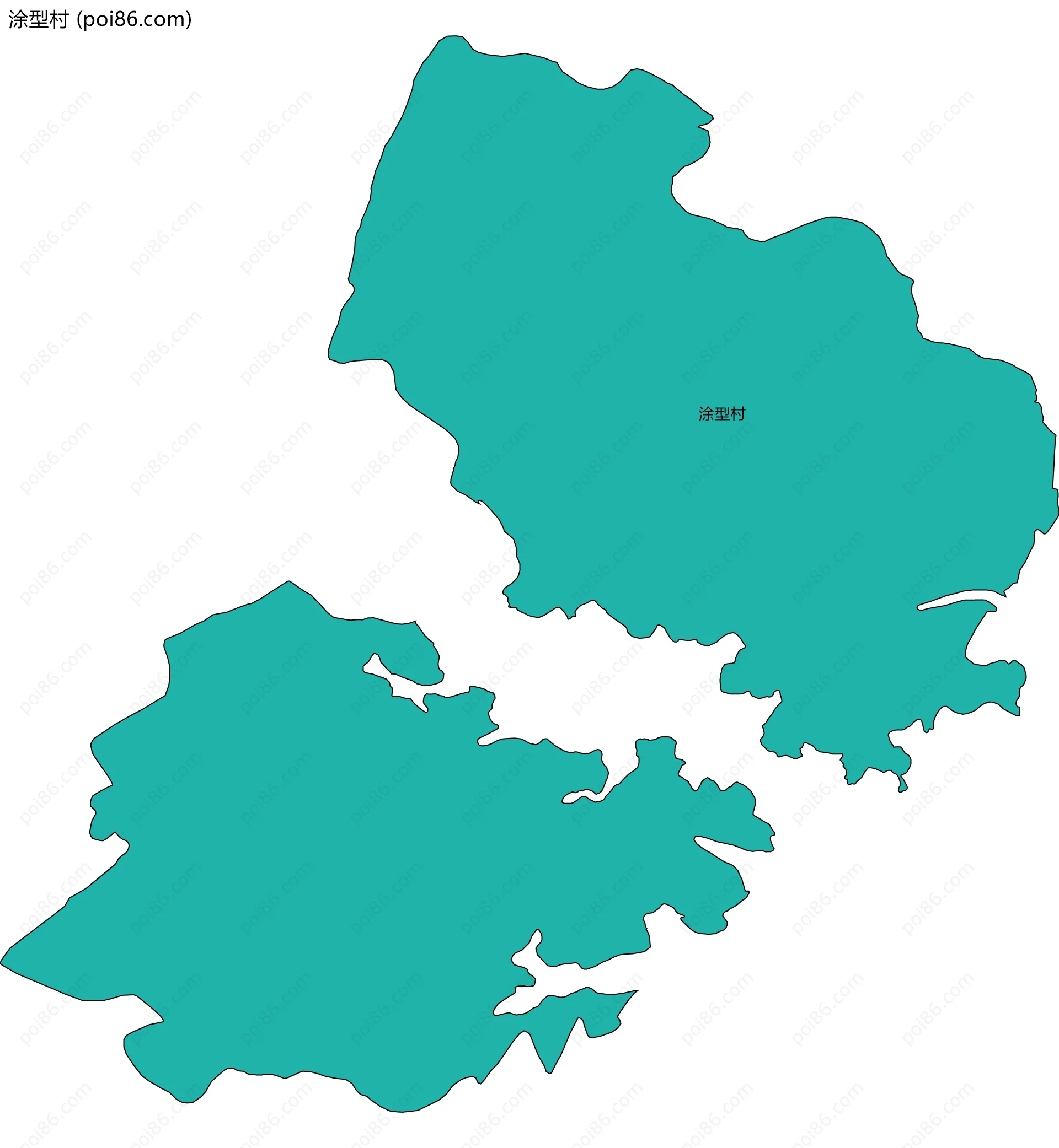 涂型村边界地图