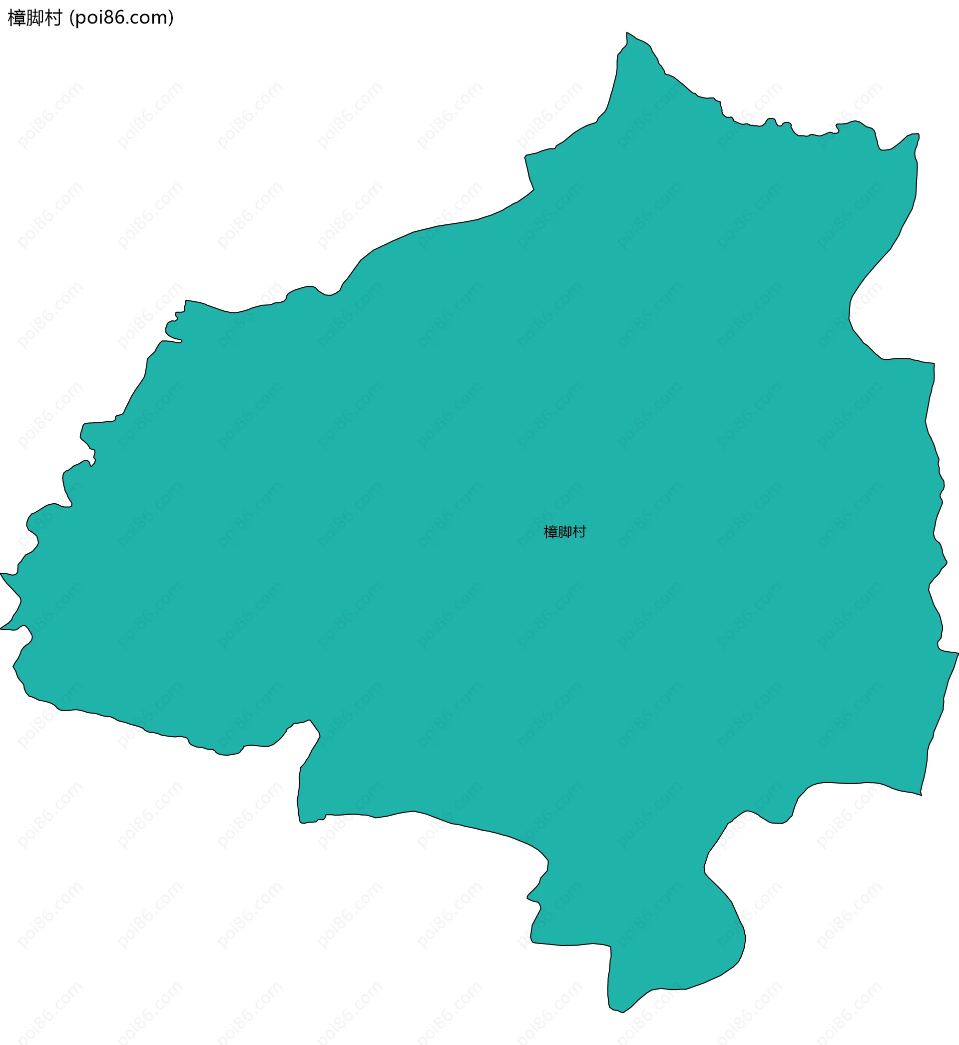 樟脚村边界地图