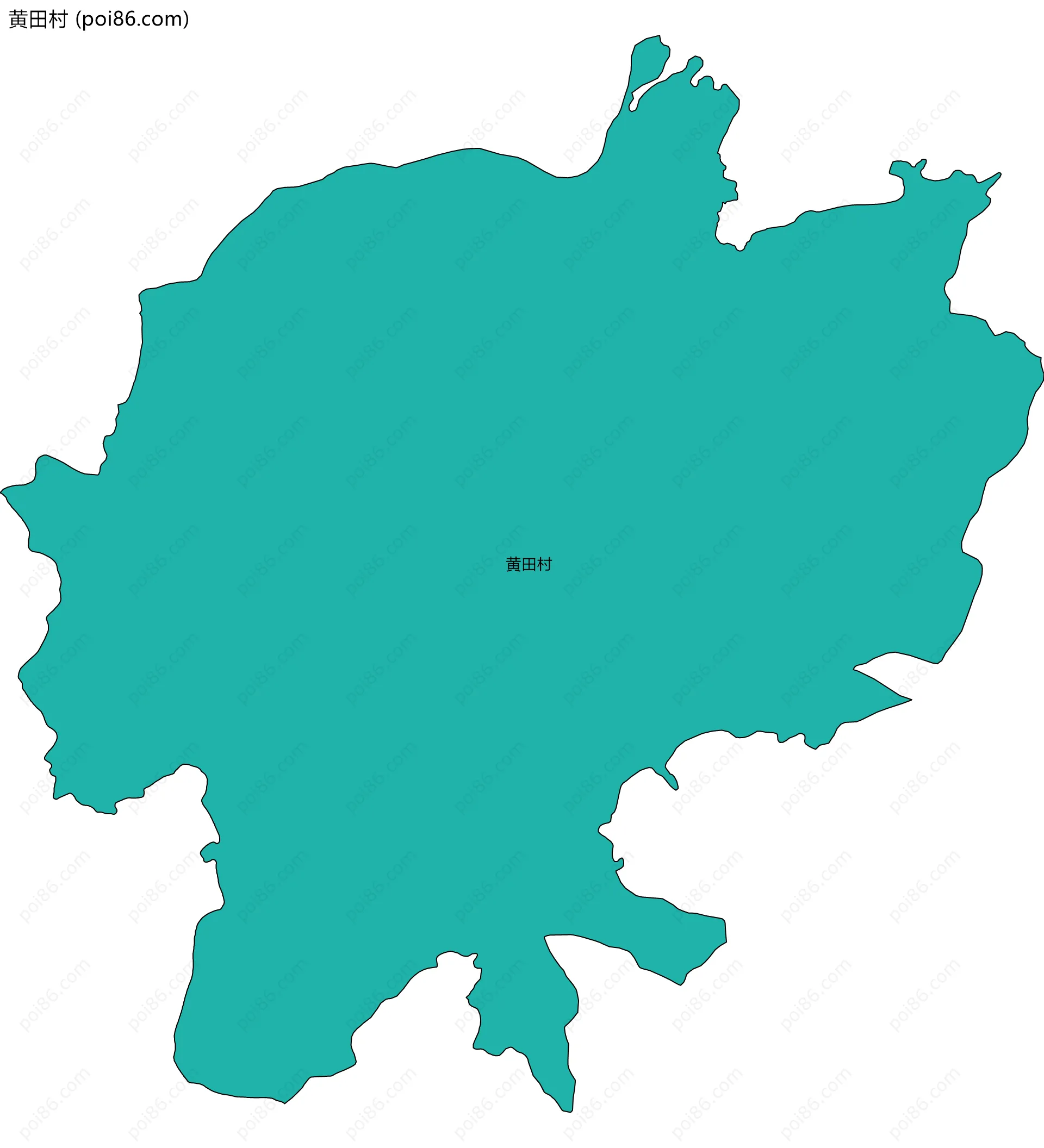 黄田村边界地图