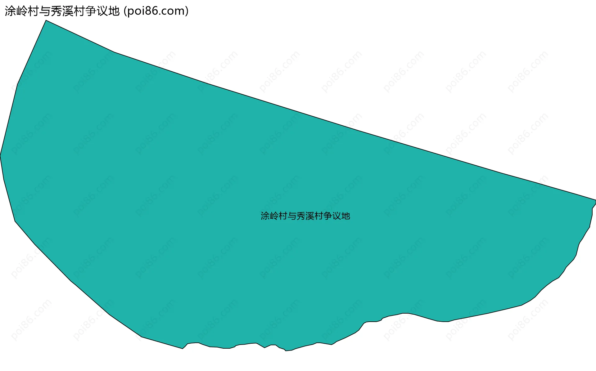 涂岭村与秀溪村争议地边界地图