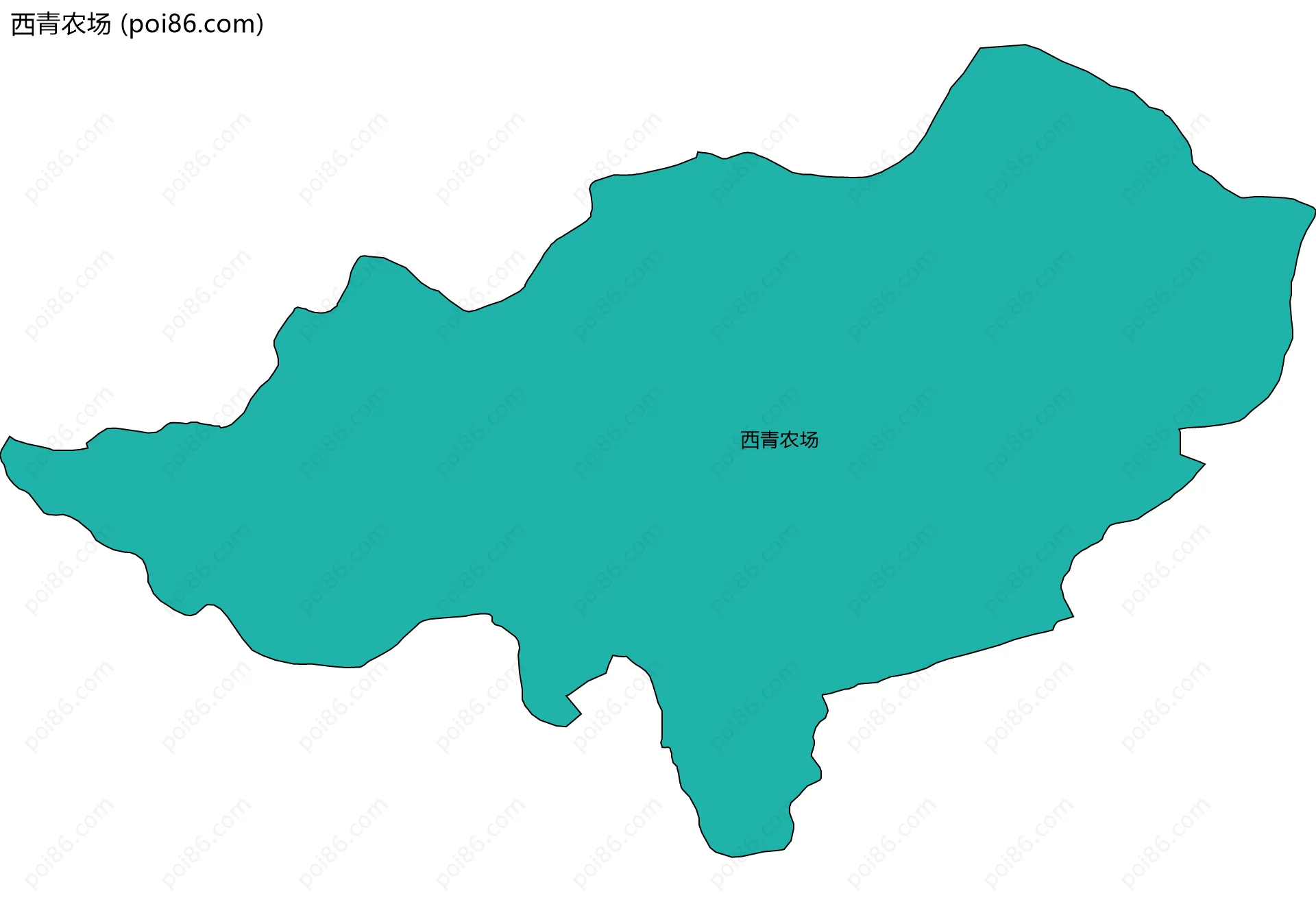 西青农场边界地图