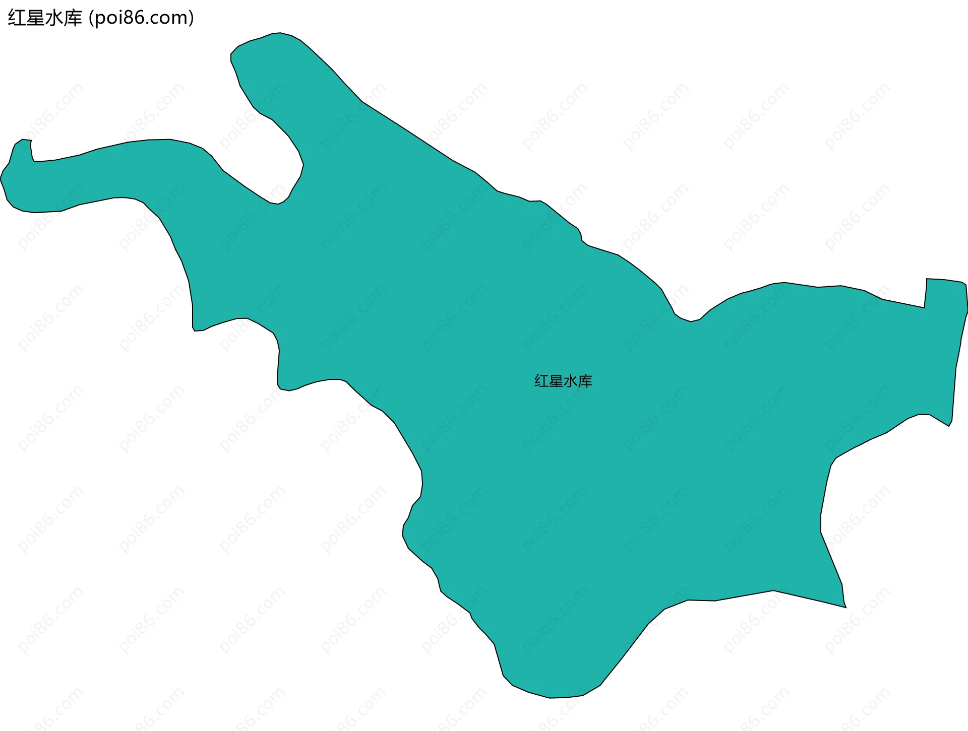 红星水库边界地图
