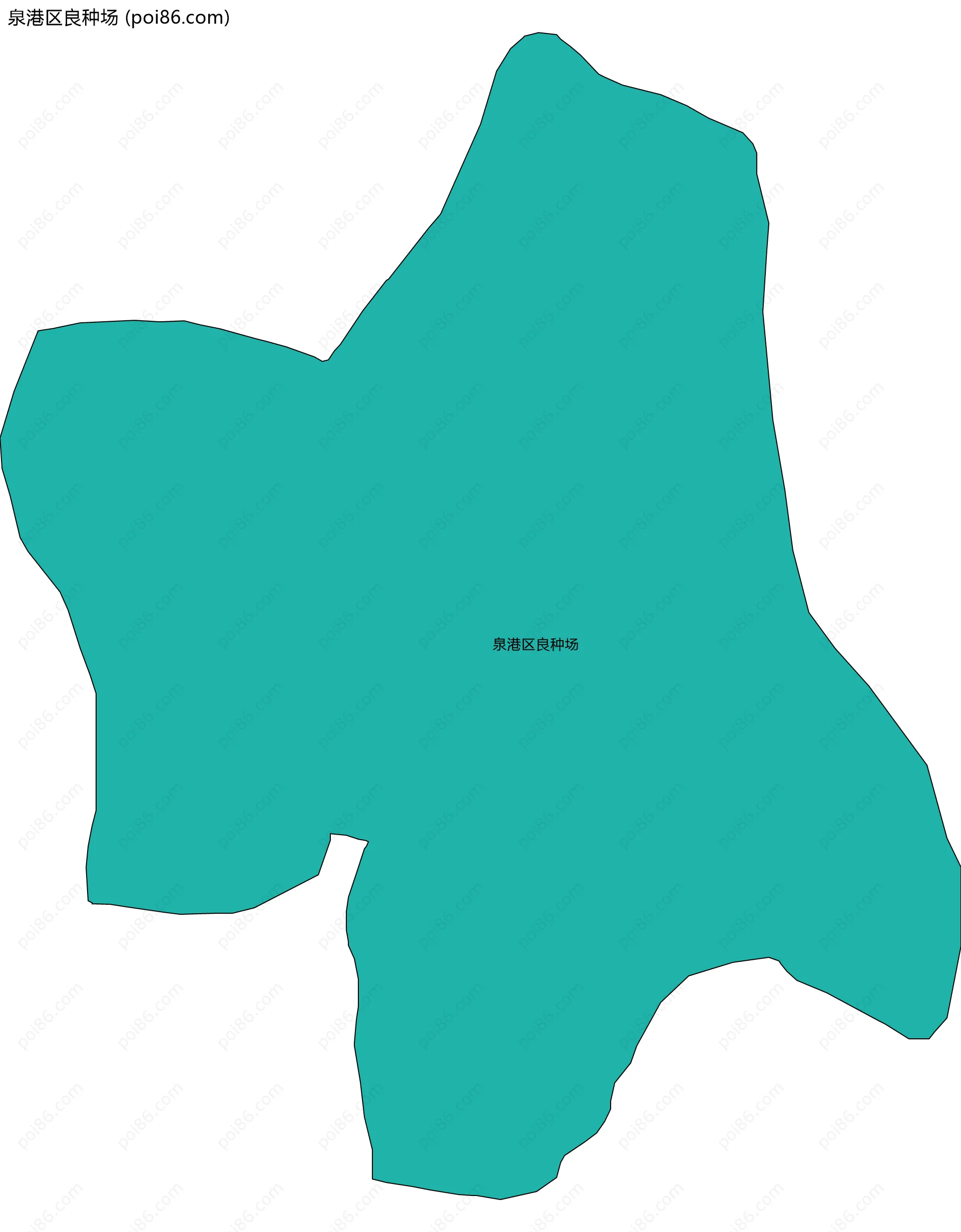 泉港区良种场边界地图