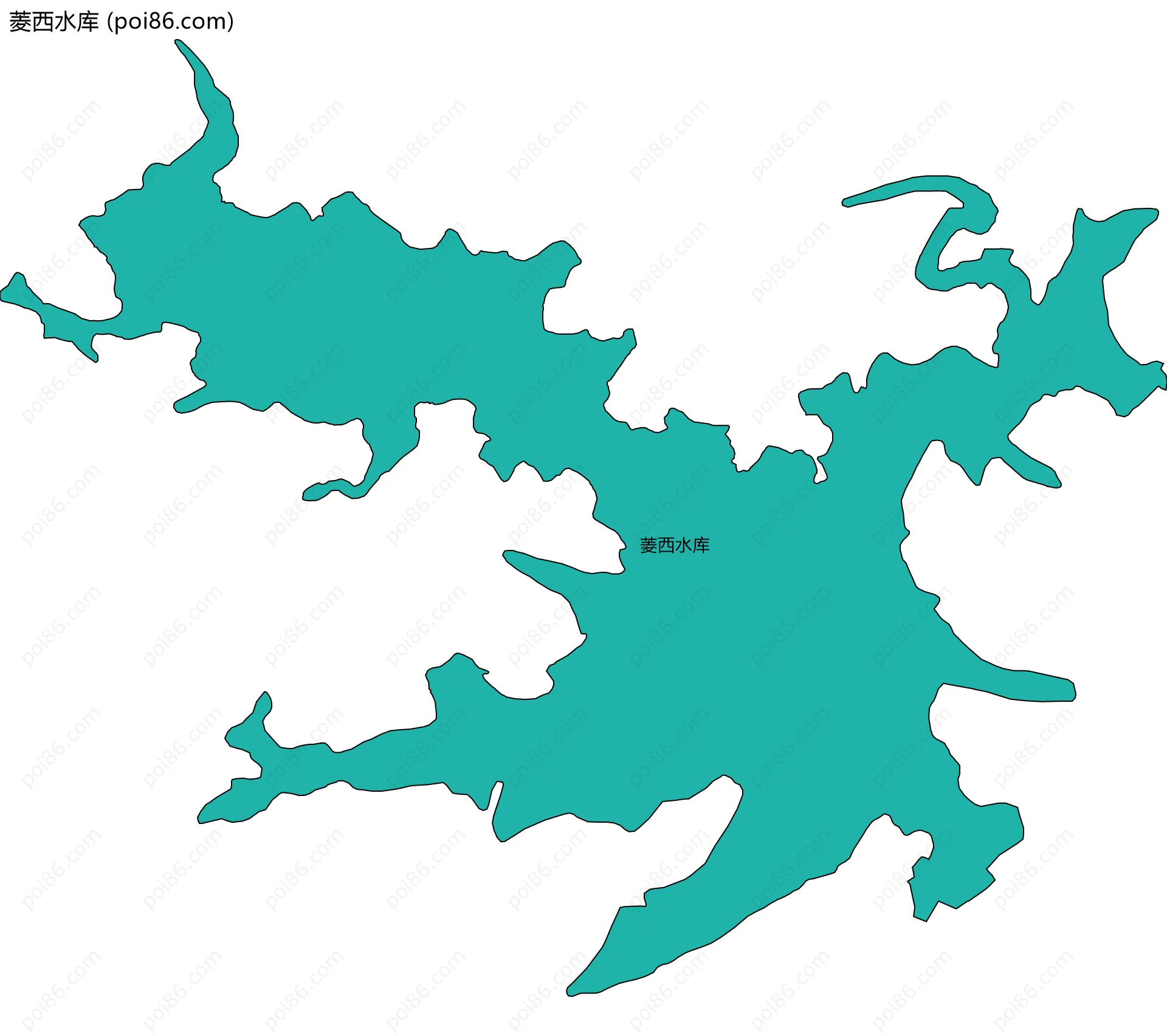 菱西水库边界地图