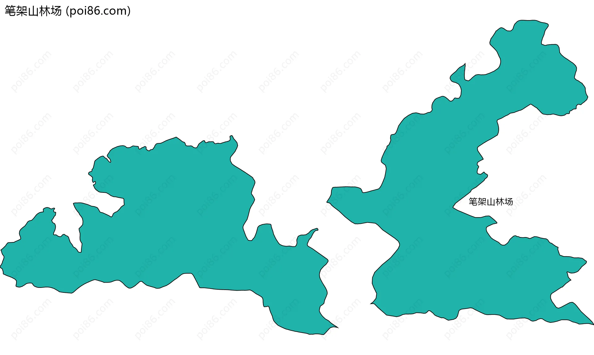笔架山林场边界地图
