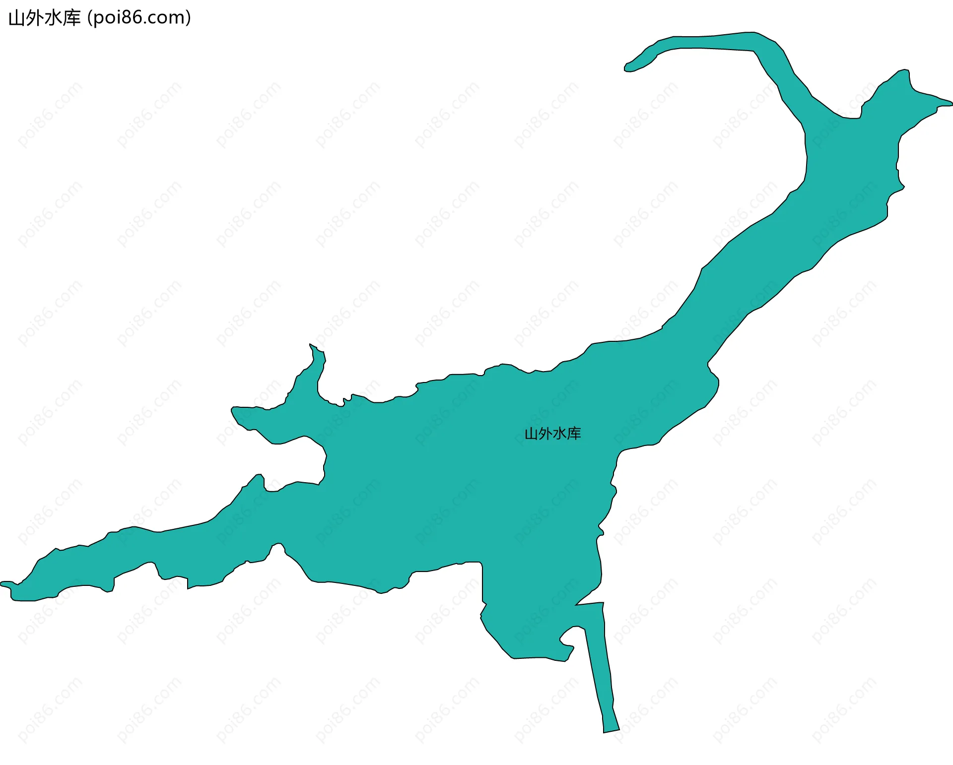 山外水库边界地图
