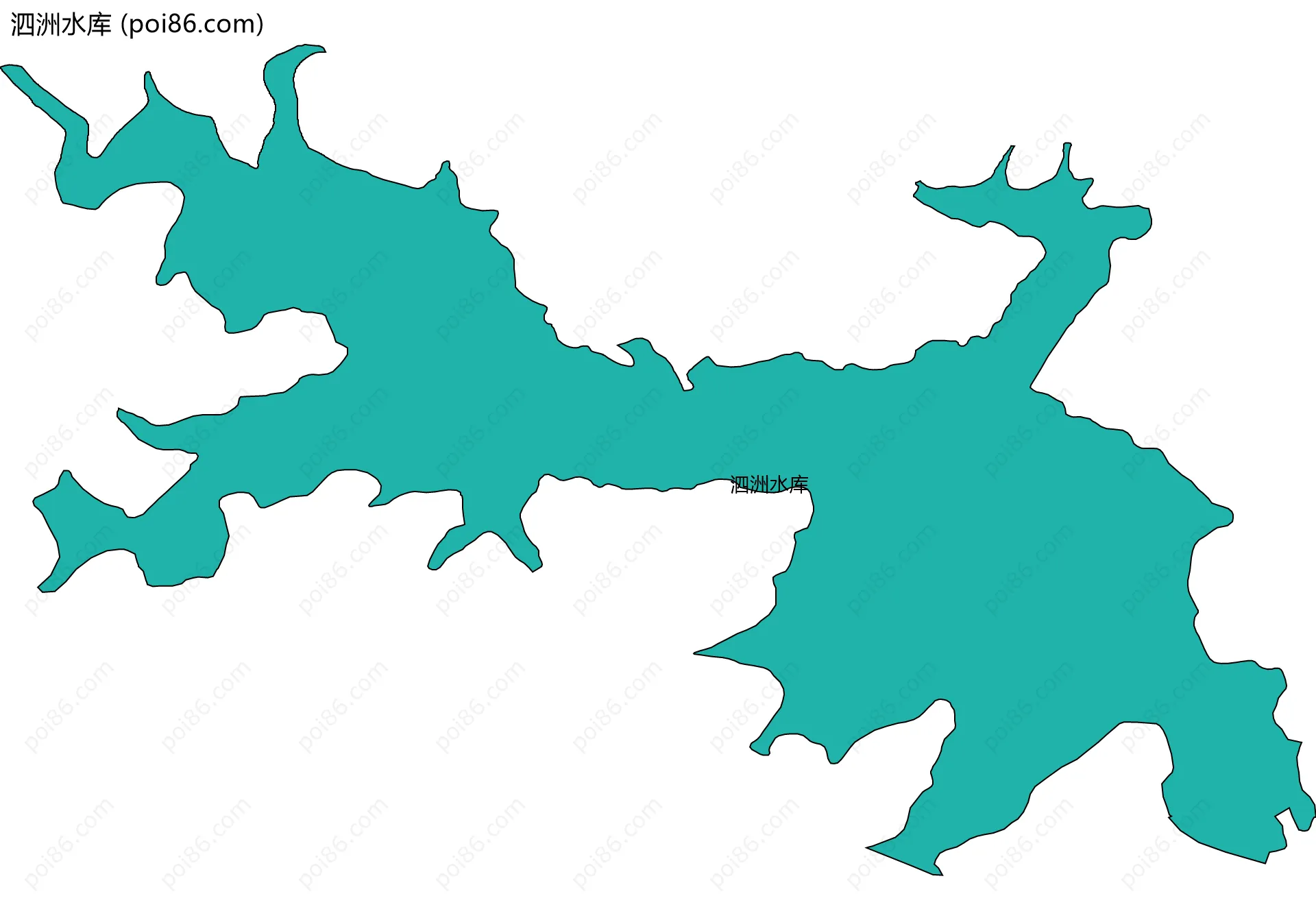 泗洲水库边界地图