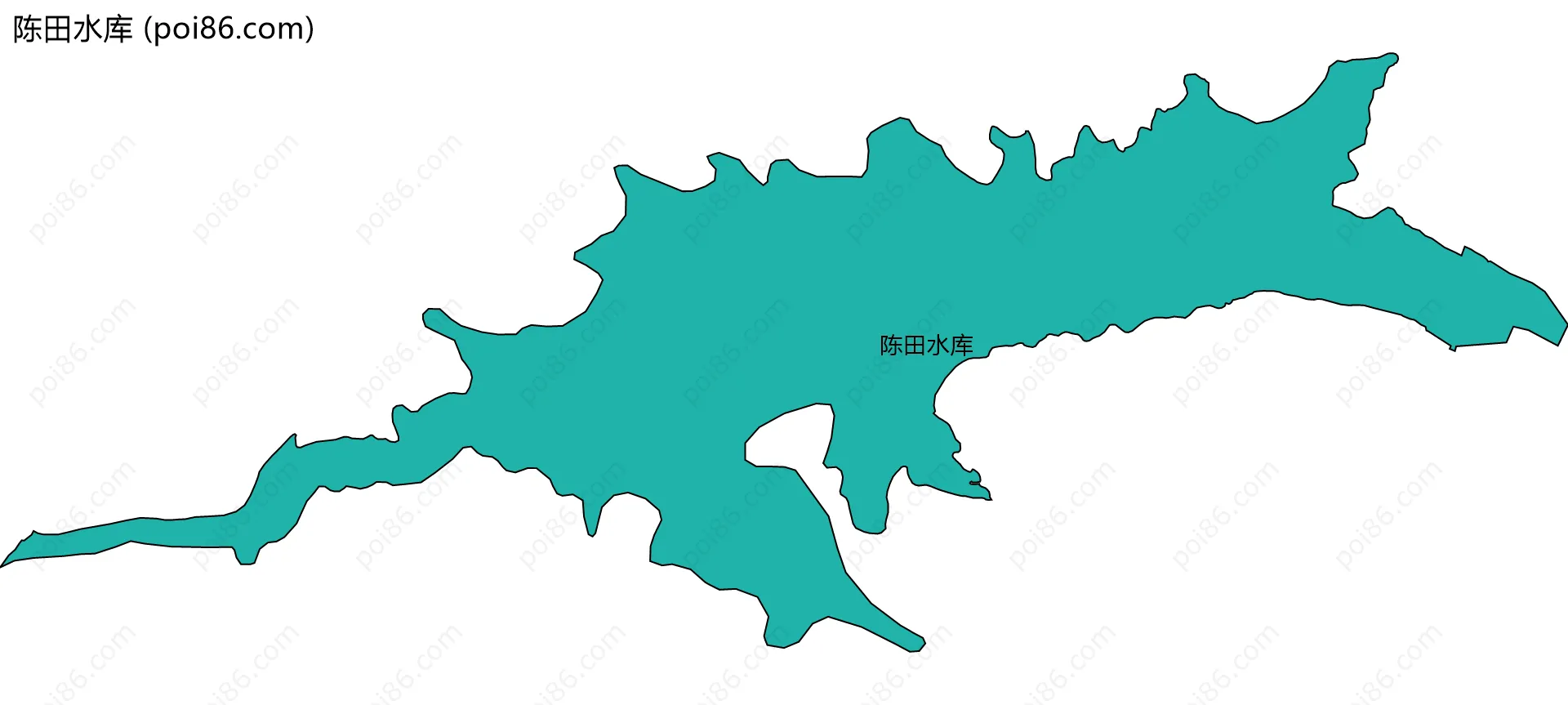 陈田水库边界地图