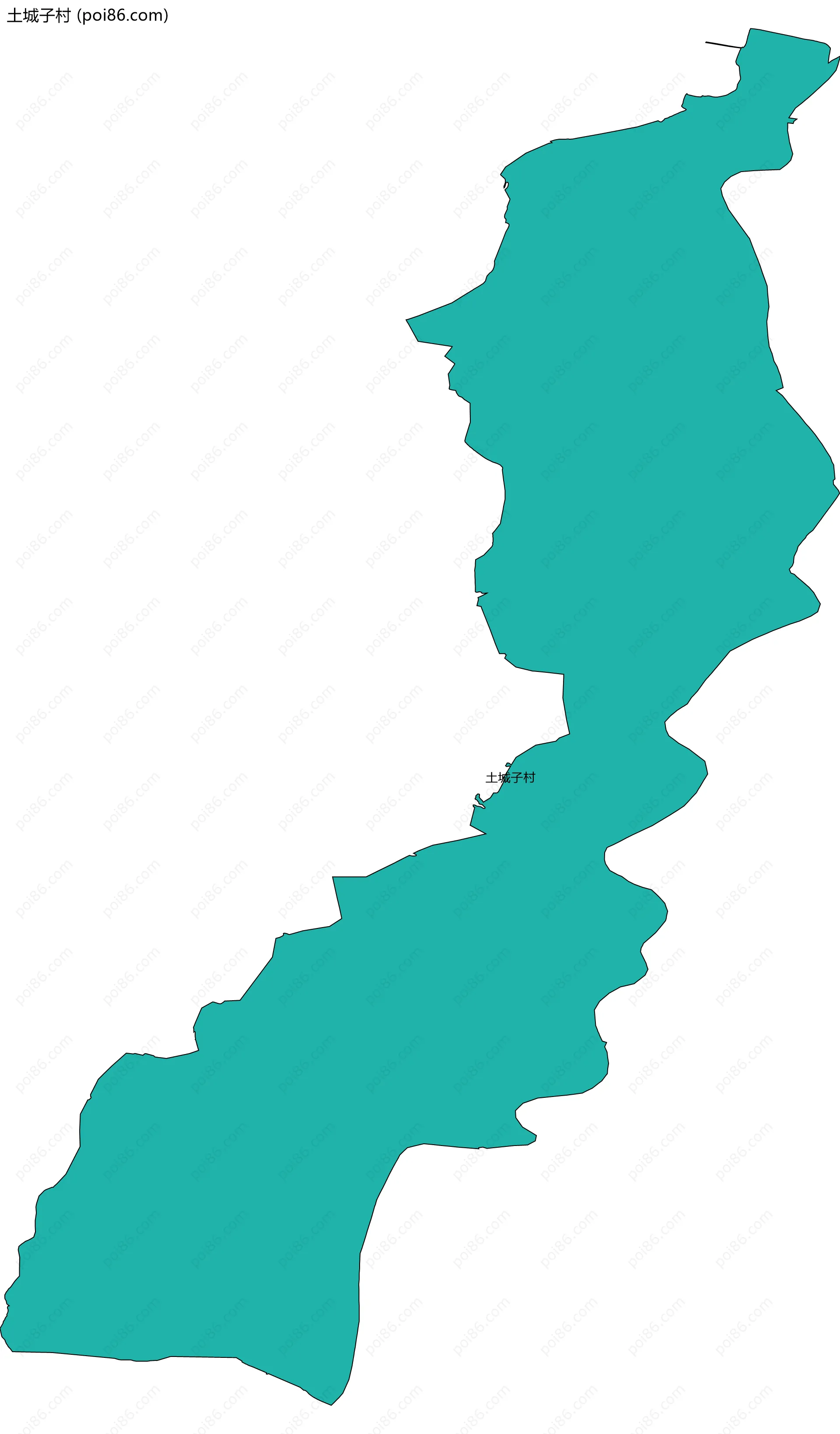 土城子村边界地图