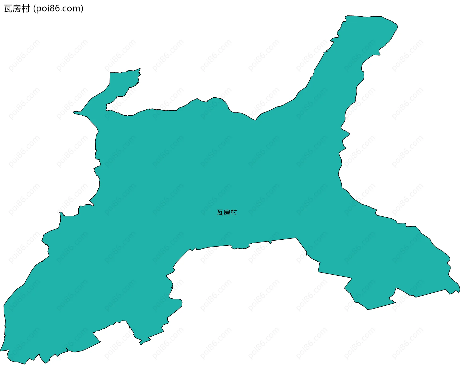 瓦房村边界地图