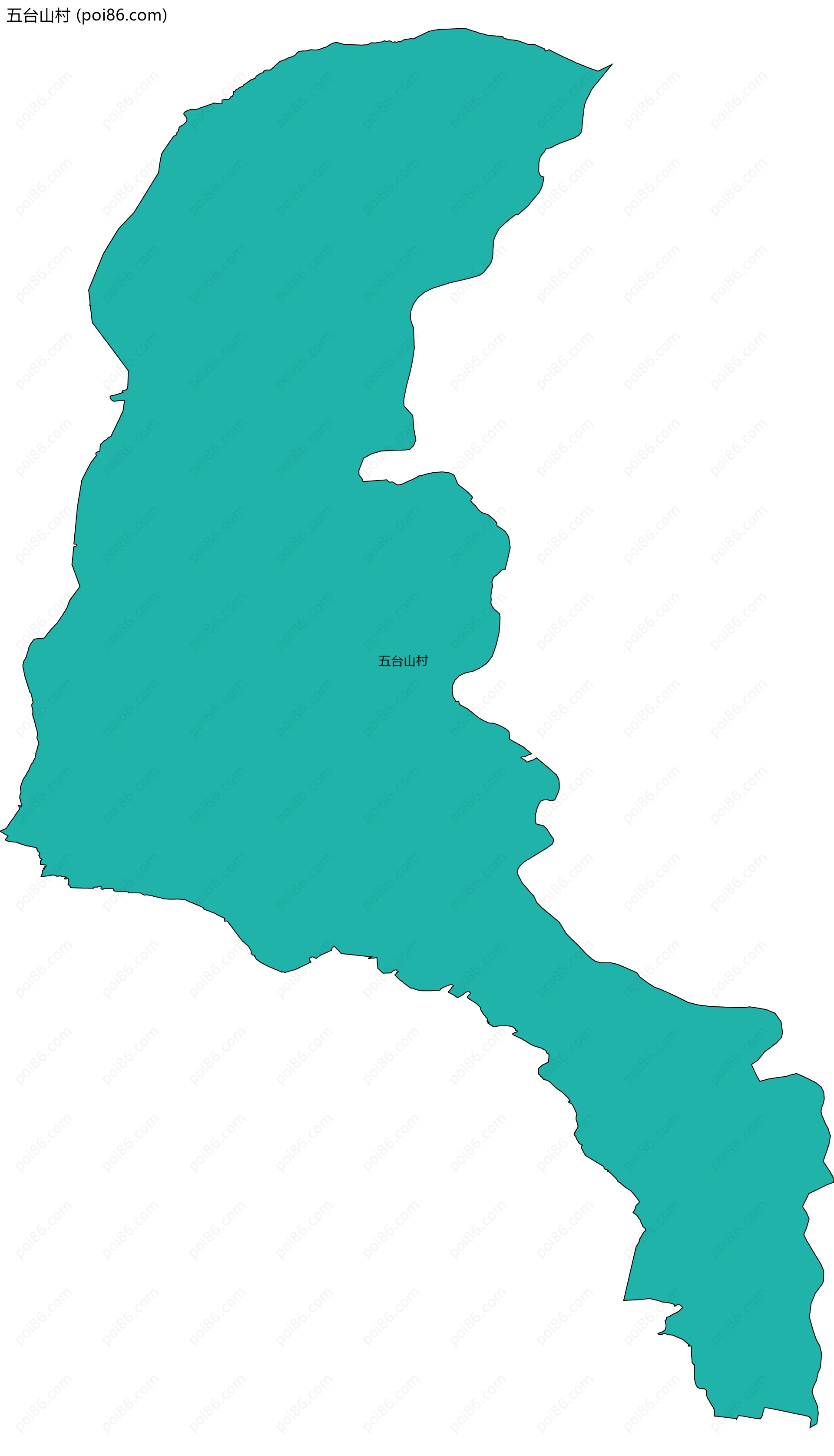 五台山村边界地图