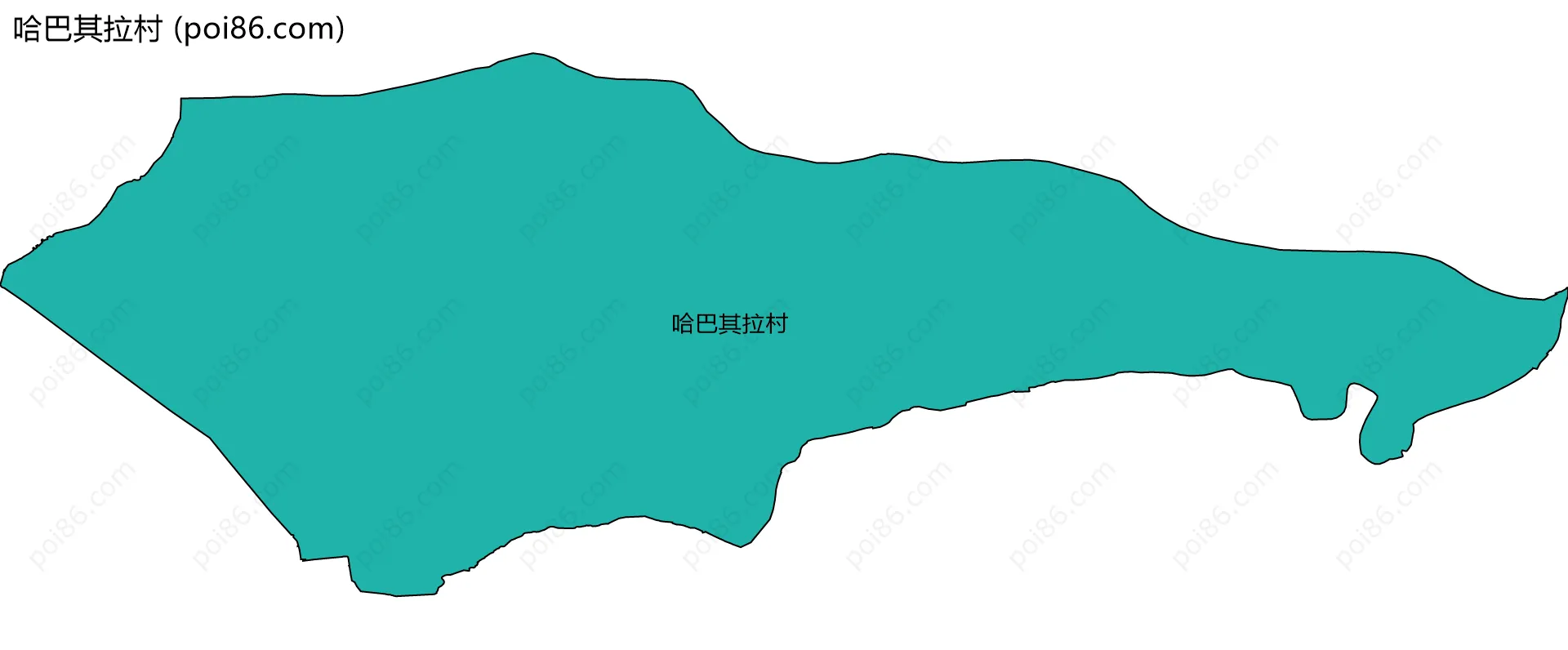 哈巴其拉村边界地图