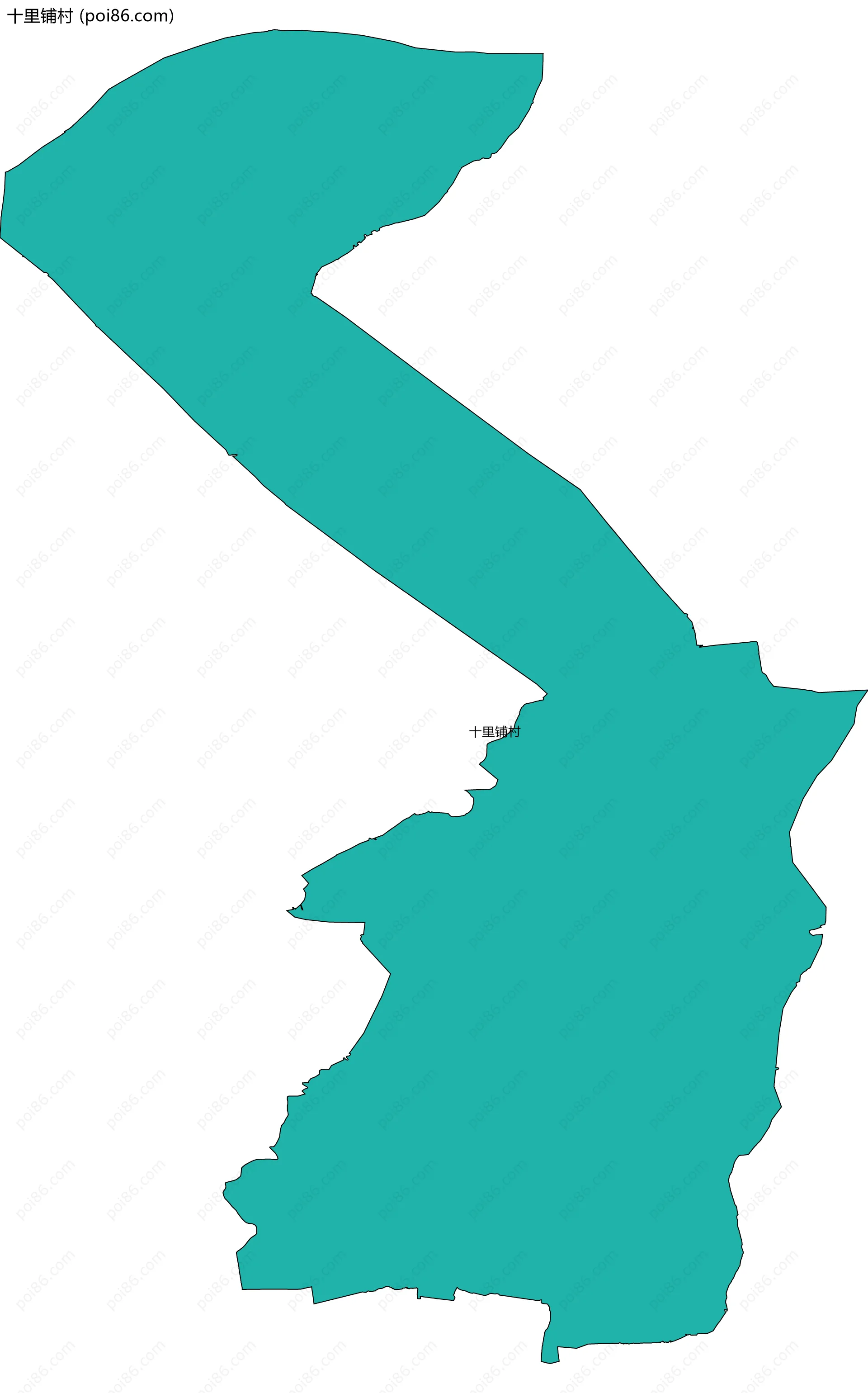 十里铺村边界地图