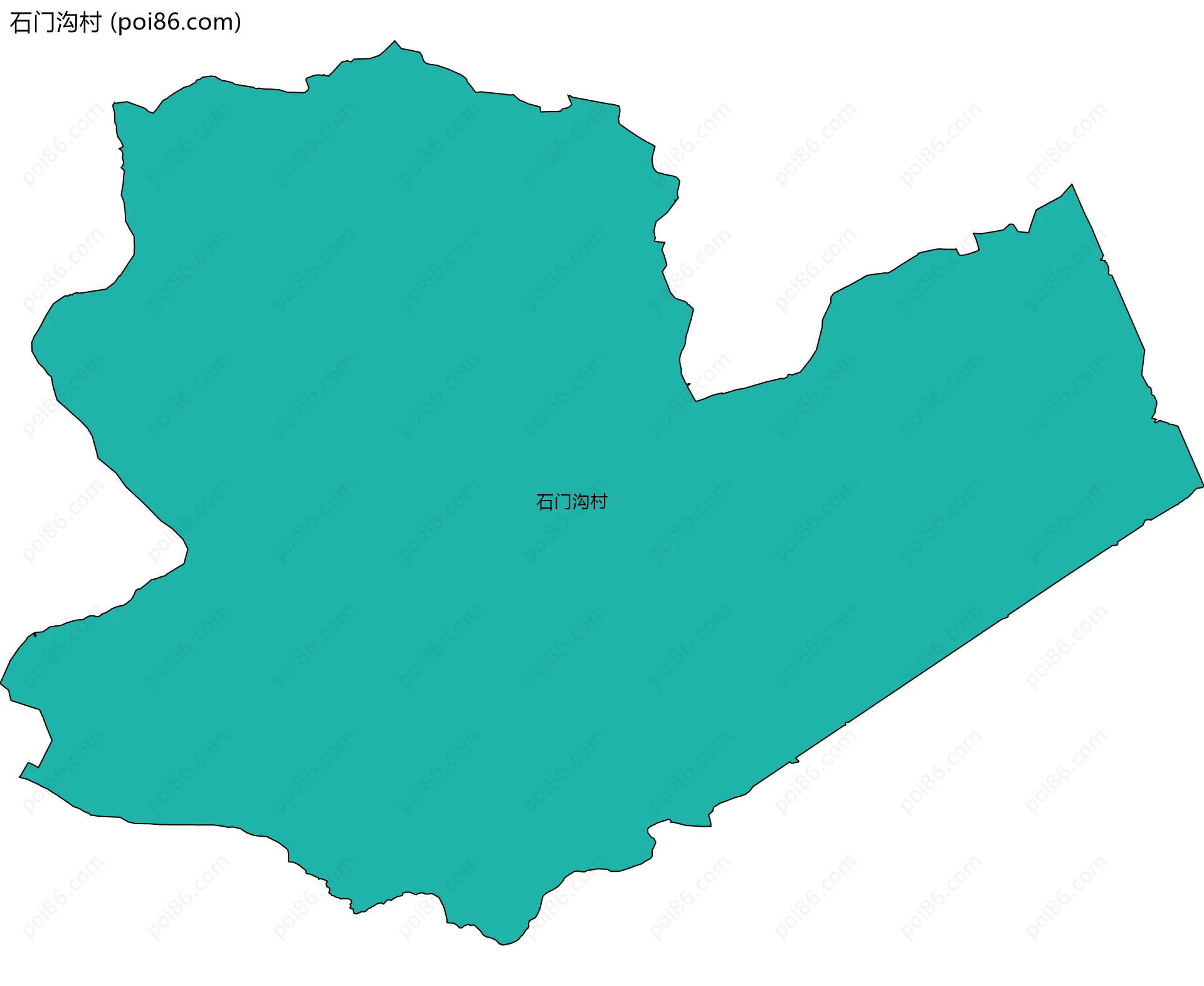 石门沟村边界地图