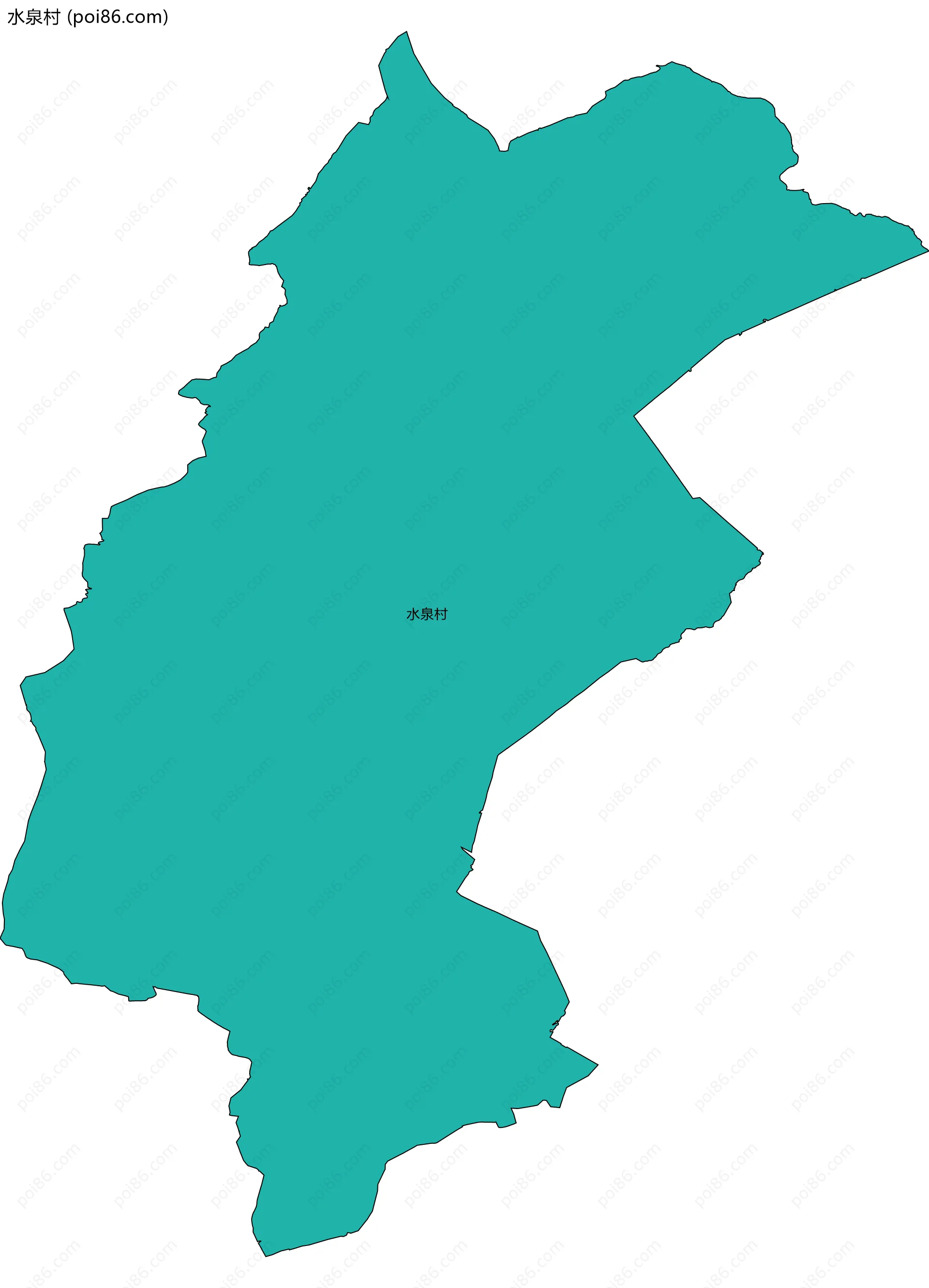 水泉村边界地图