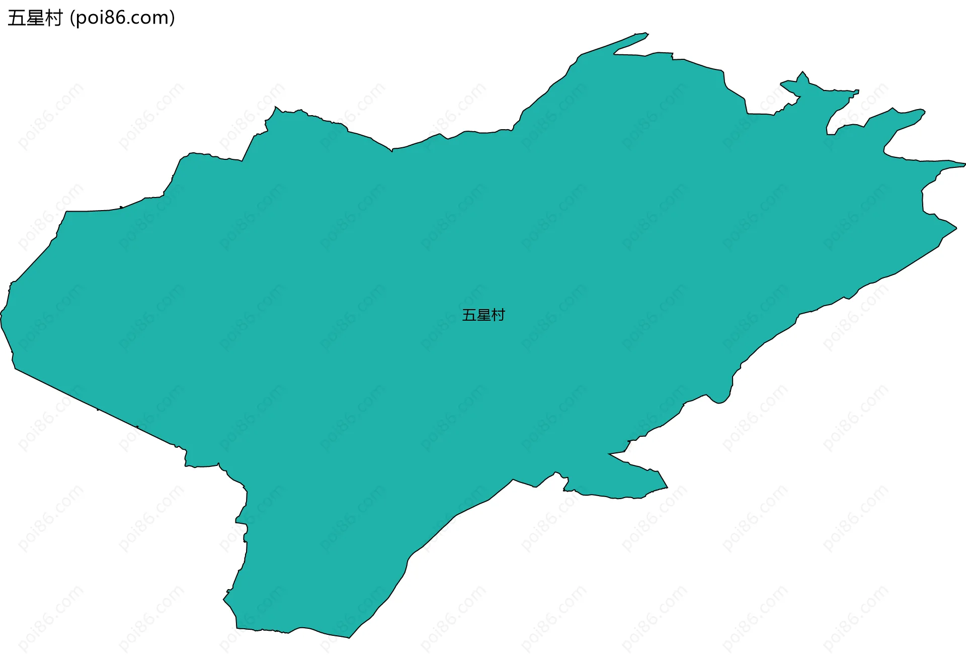 五星村边界地图