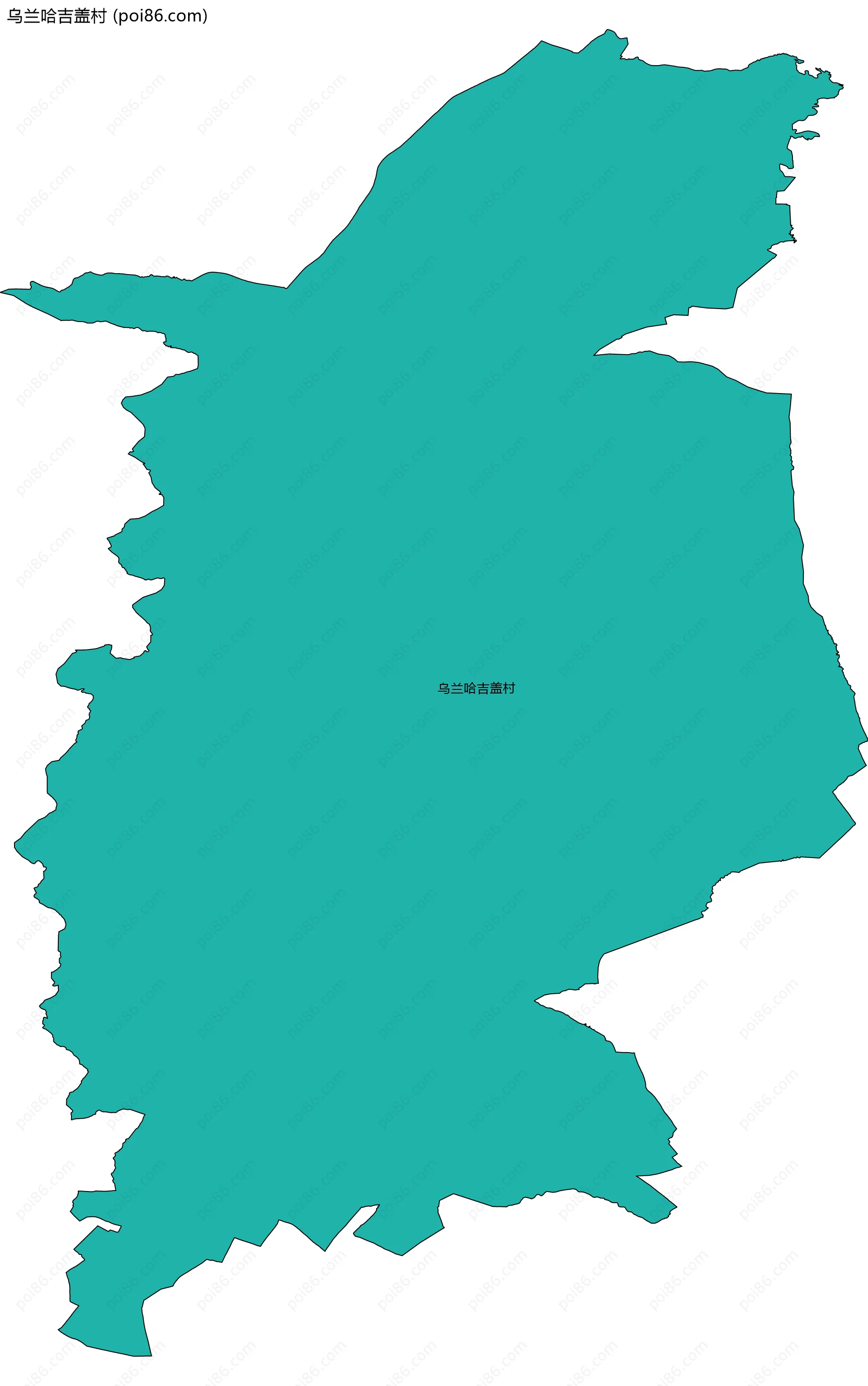 乌兰哈吉盖村边界地图