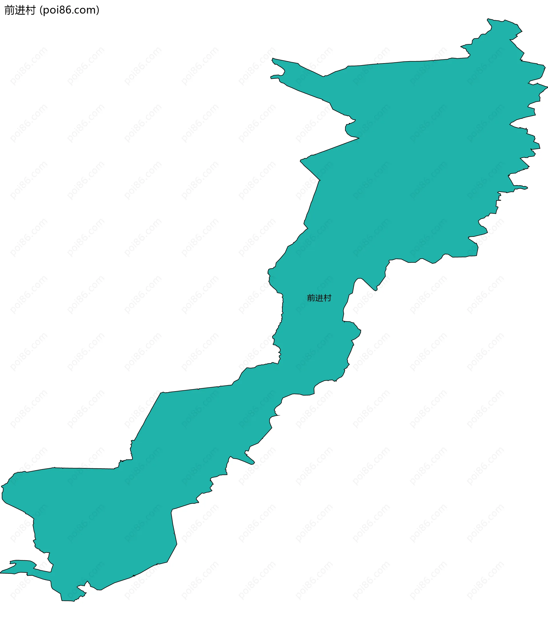 前进村边界地图