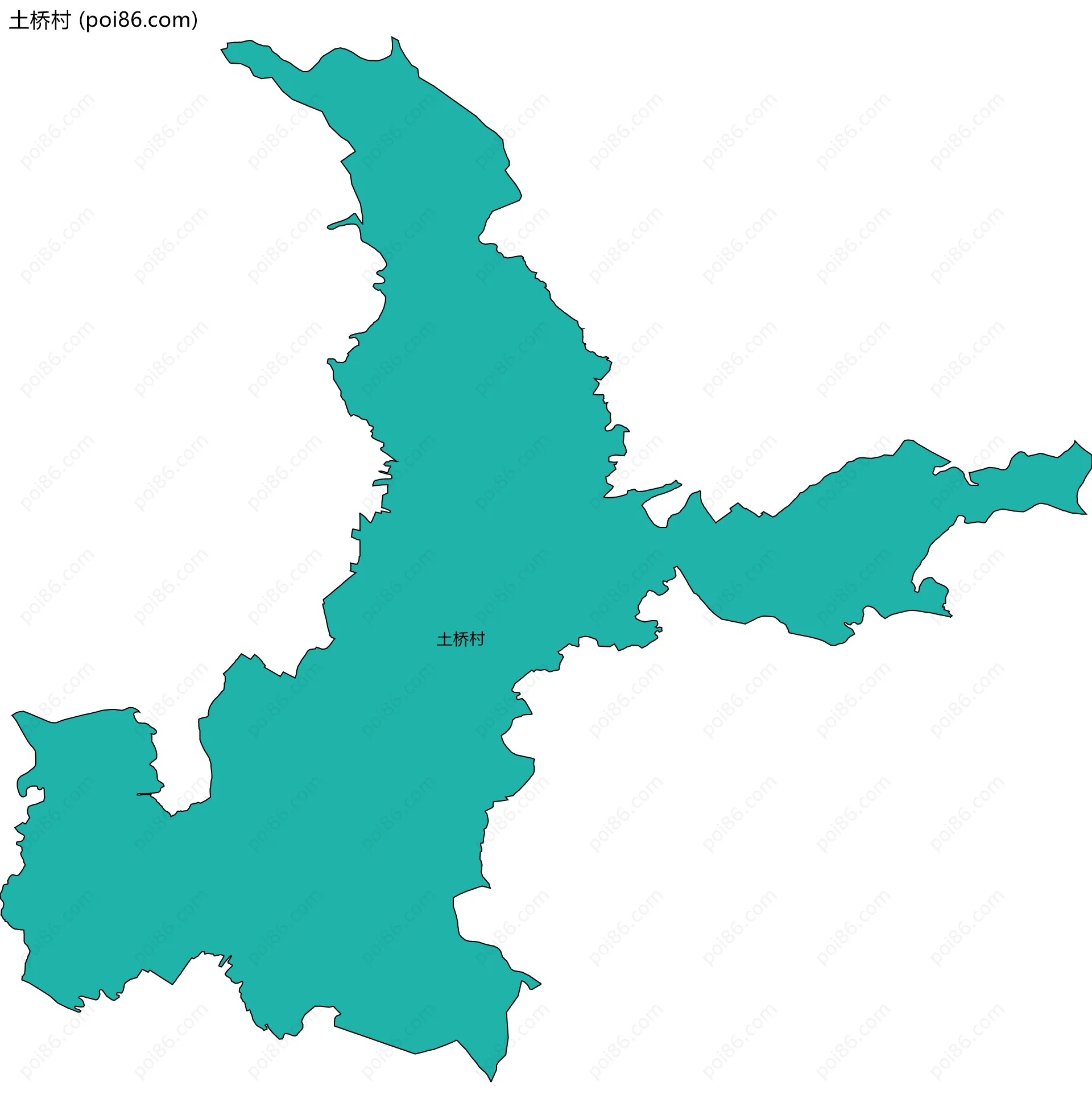 土桥村边界地图