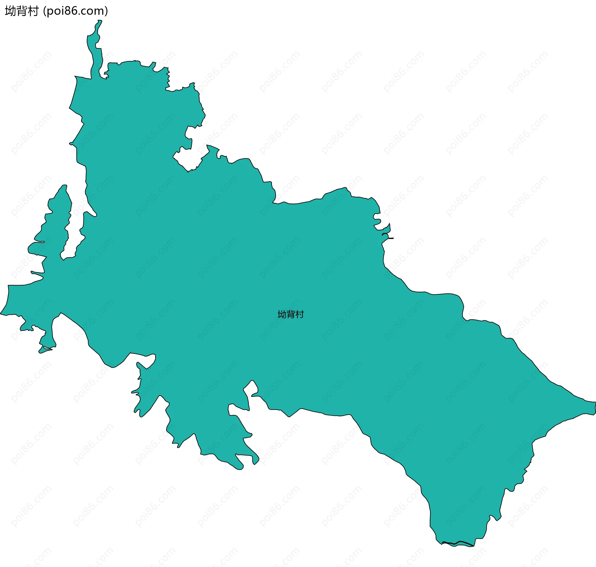 坳背村边界地图