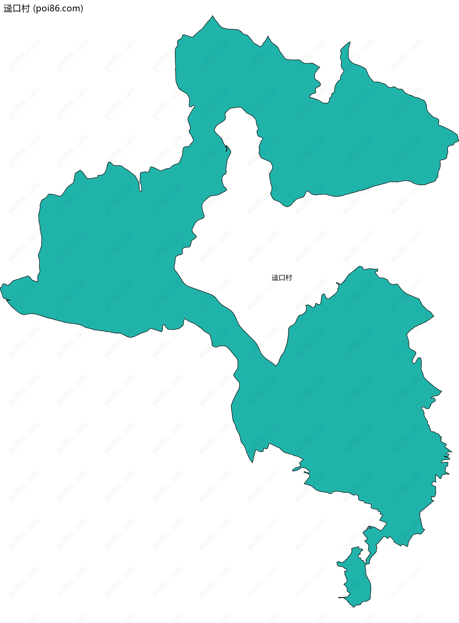 迳口村边界地图