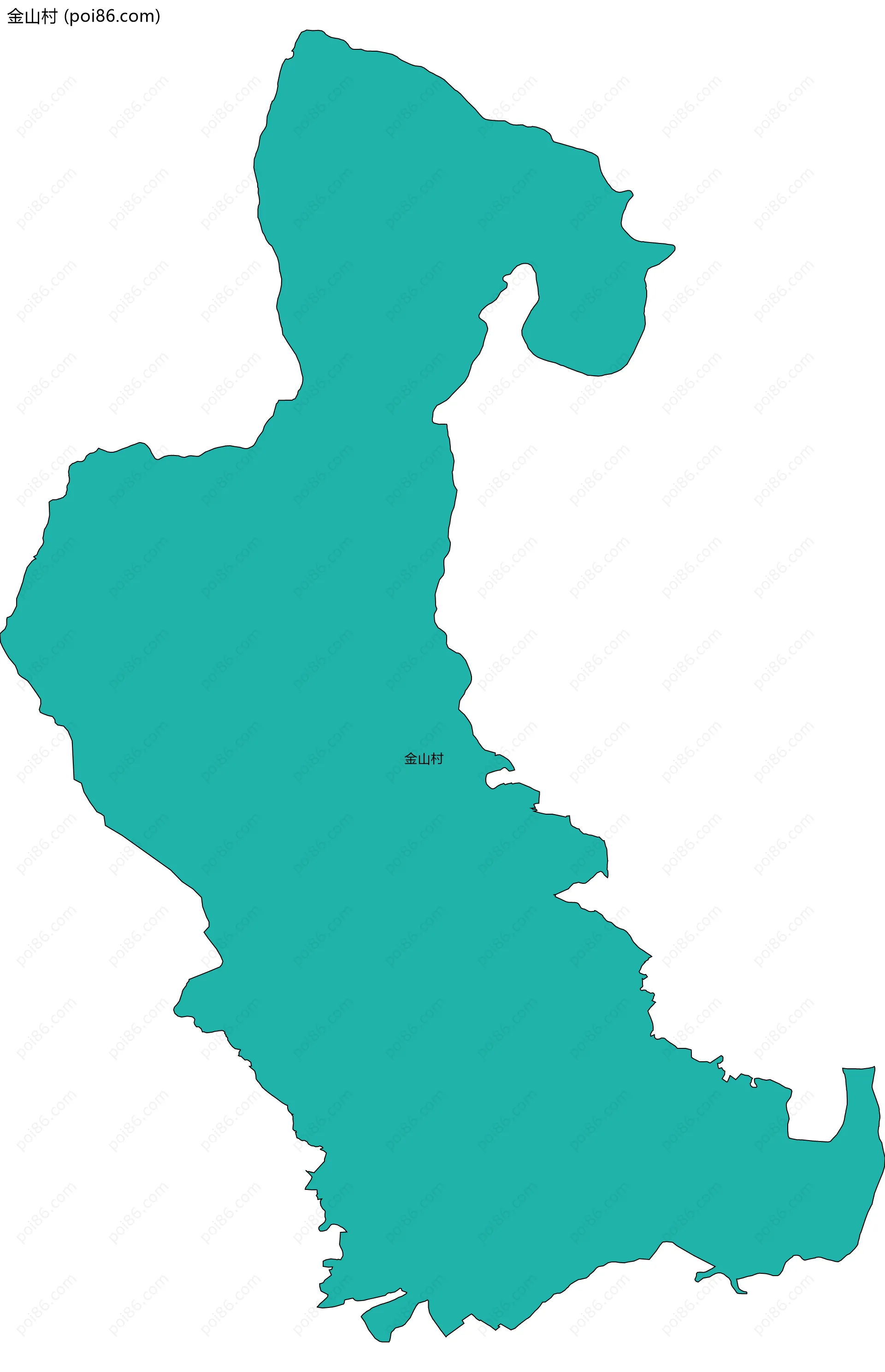 金山村边界地图