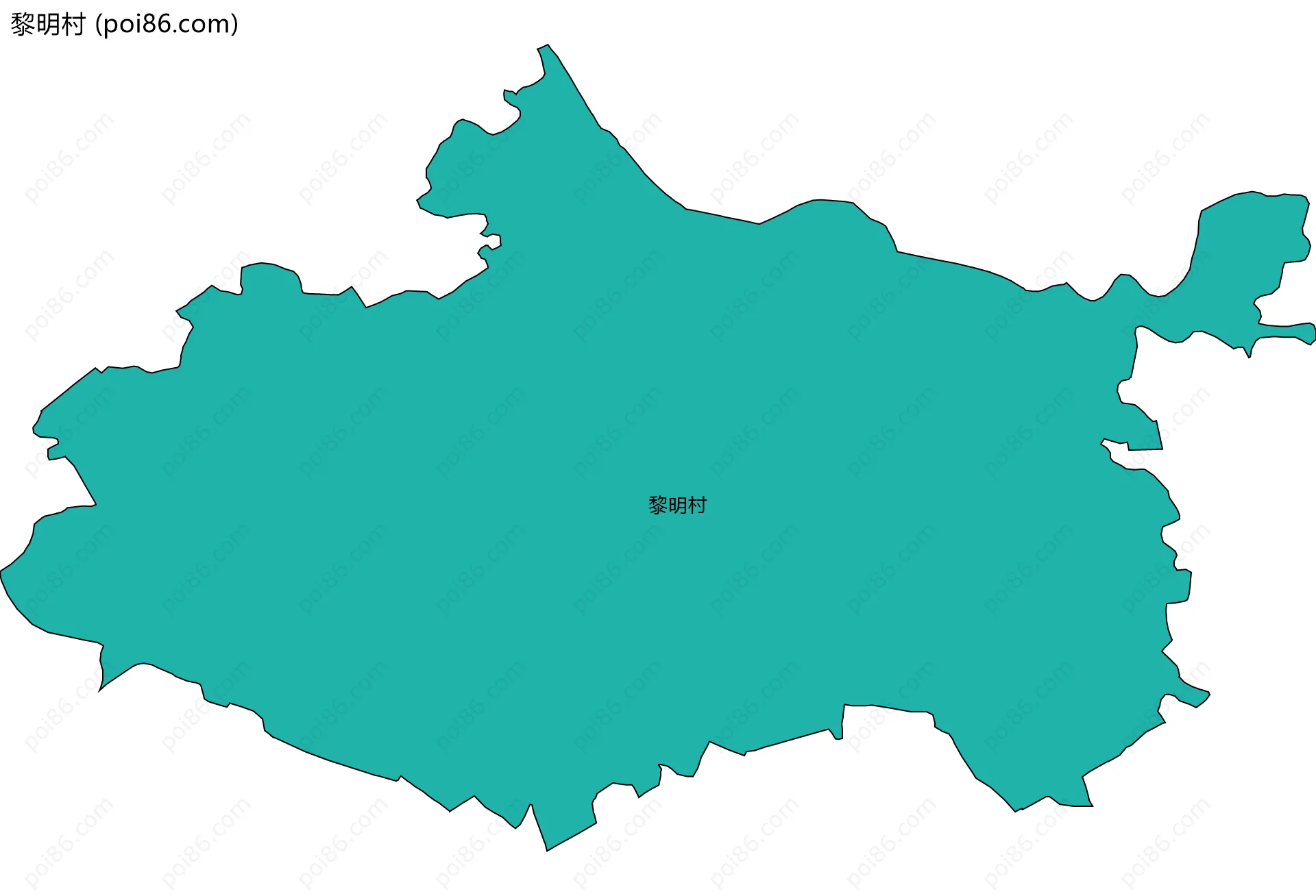 黎明村边界地图