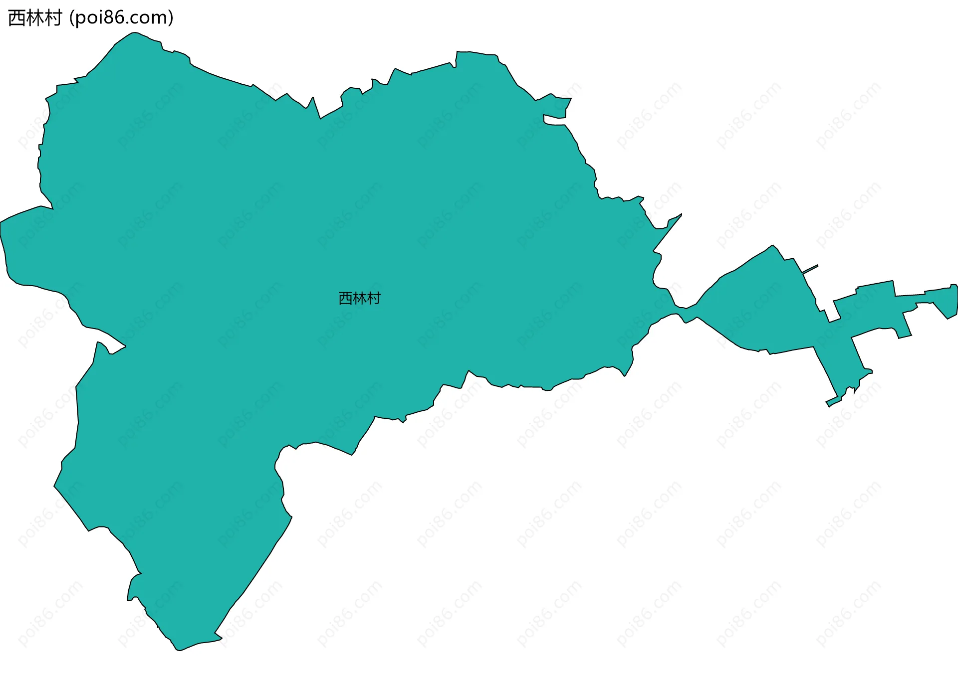 西林村边界地图