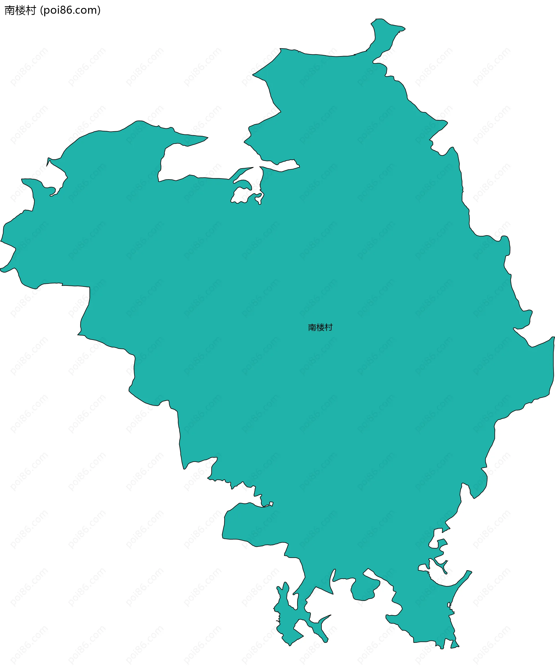 南楼村边界地图