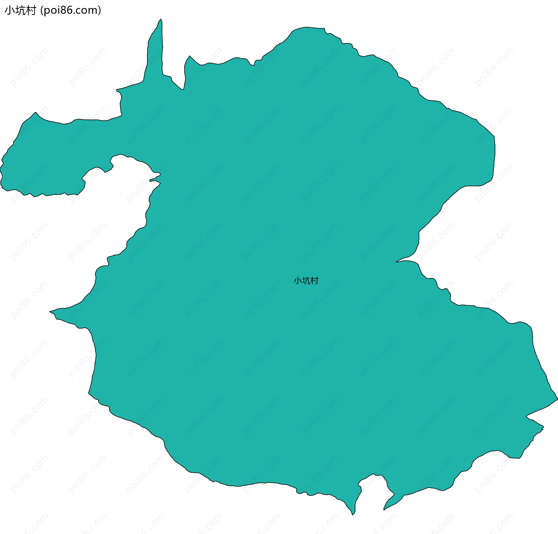 小坑村边界地图
