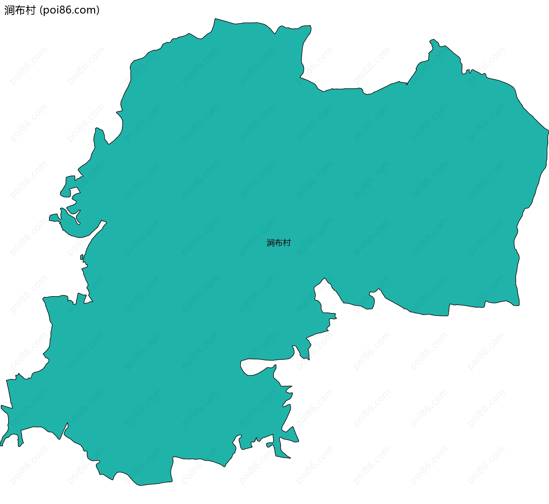 涧布村边界地图