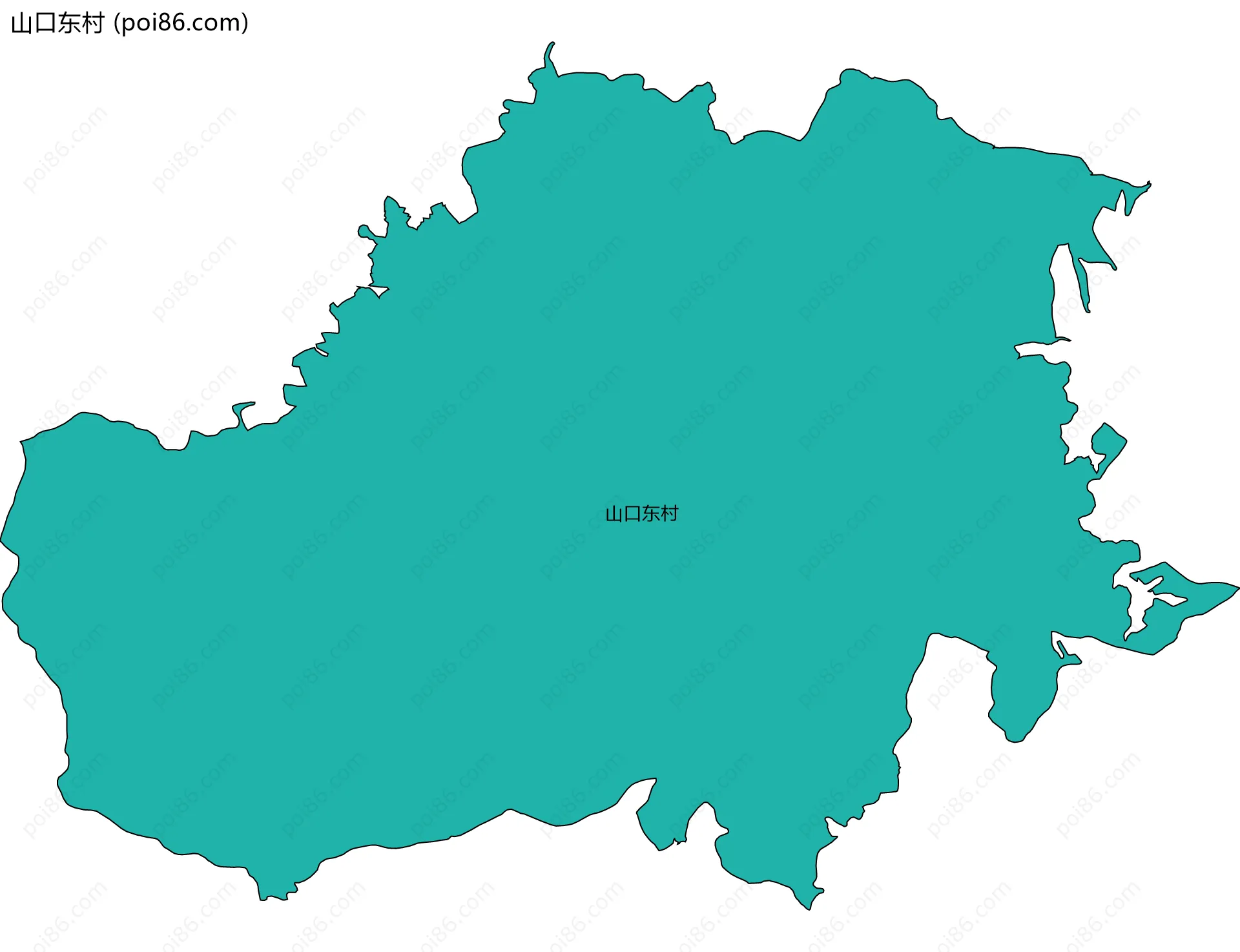 山口东村边界地图
