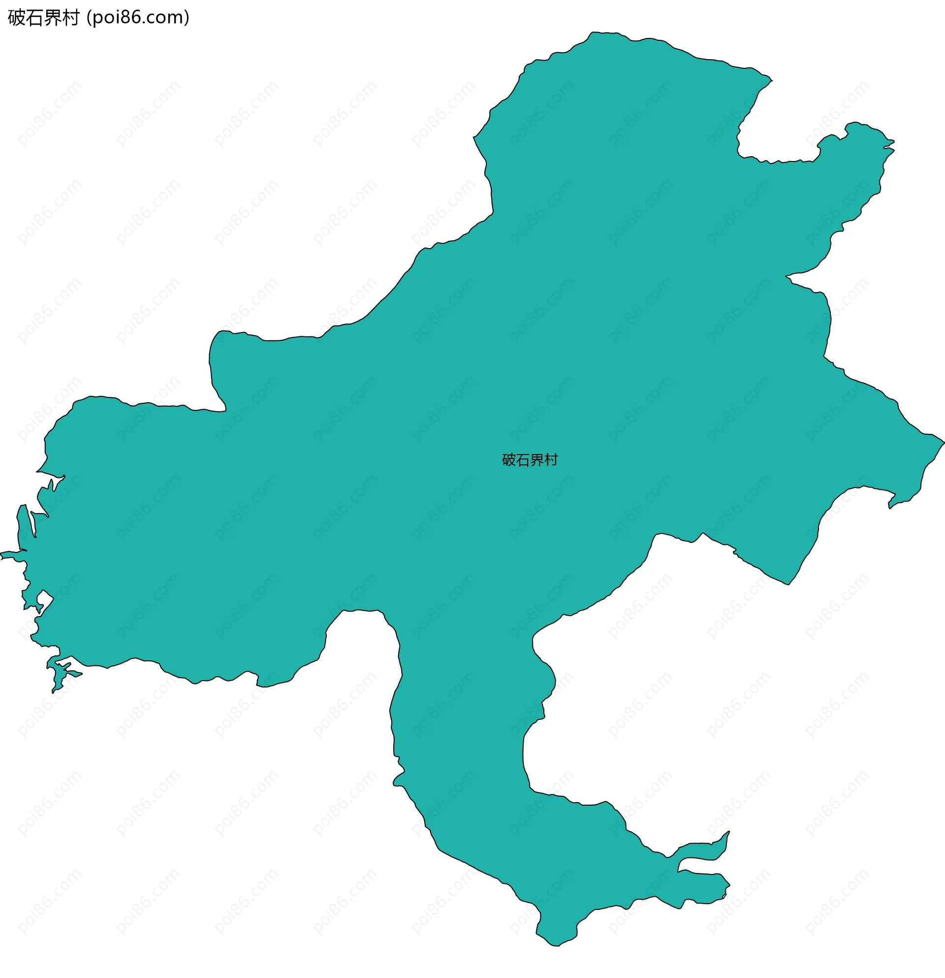 破石界村边界地图