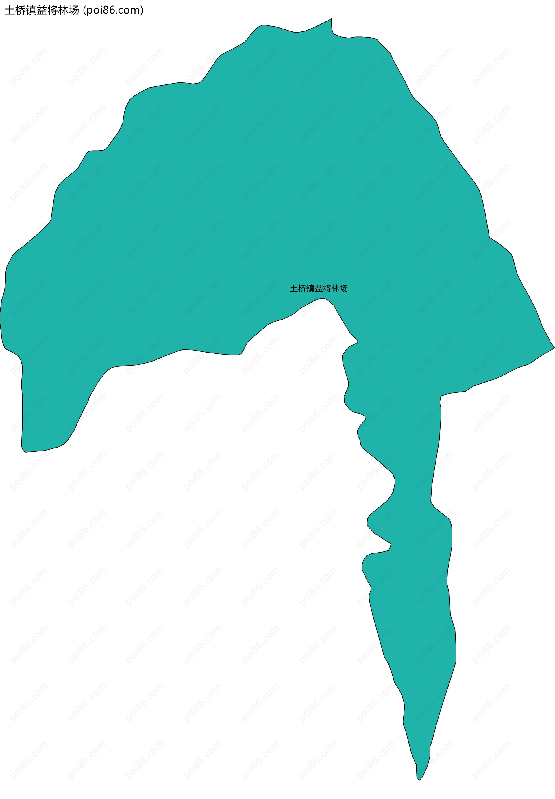 土桥镇益将林场边界地图