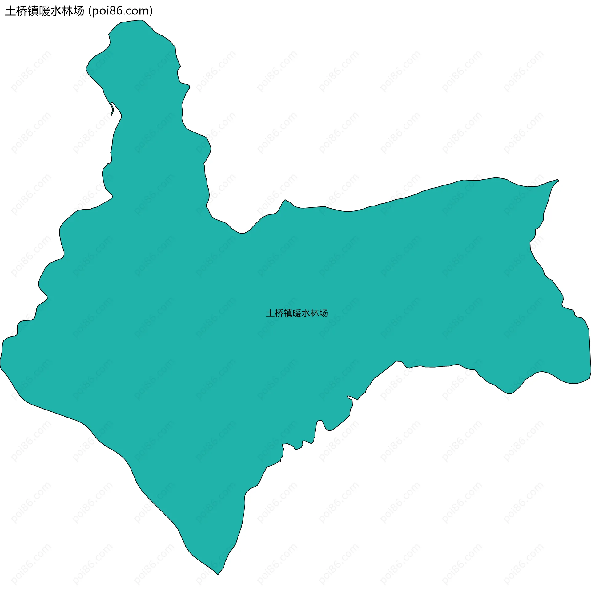 土桥镇暖水林场边界地图