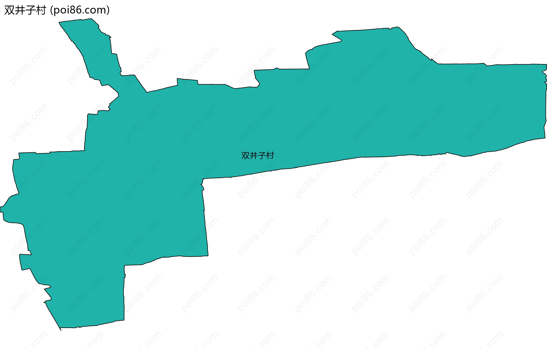 双井子村边界地图