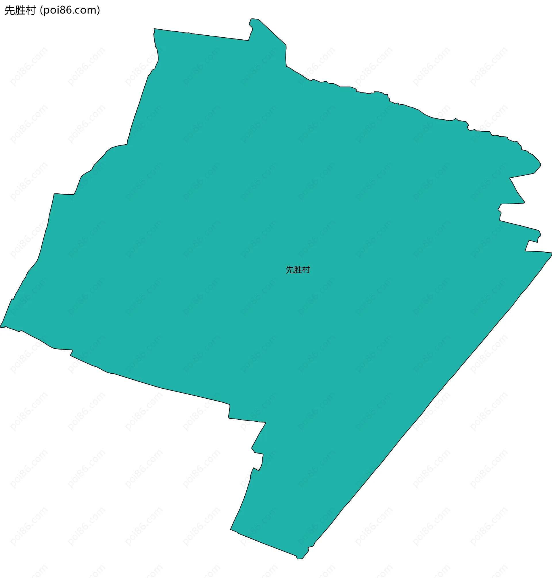 先胜村边界地图