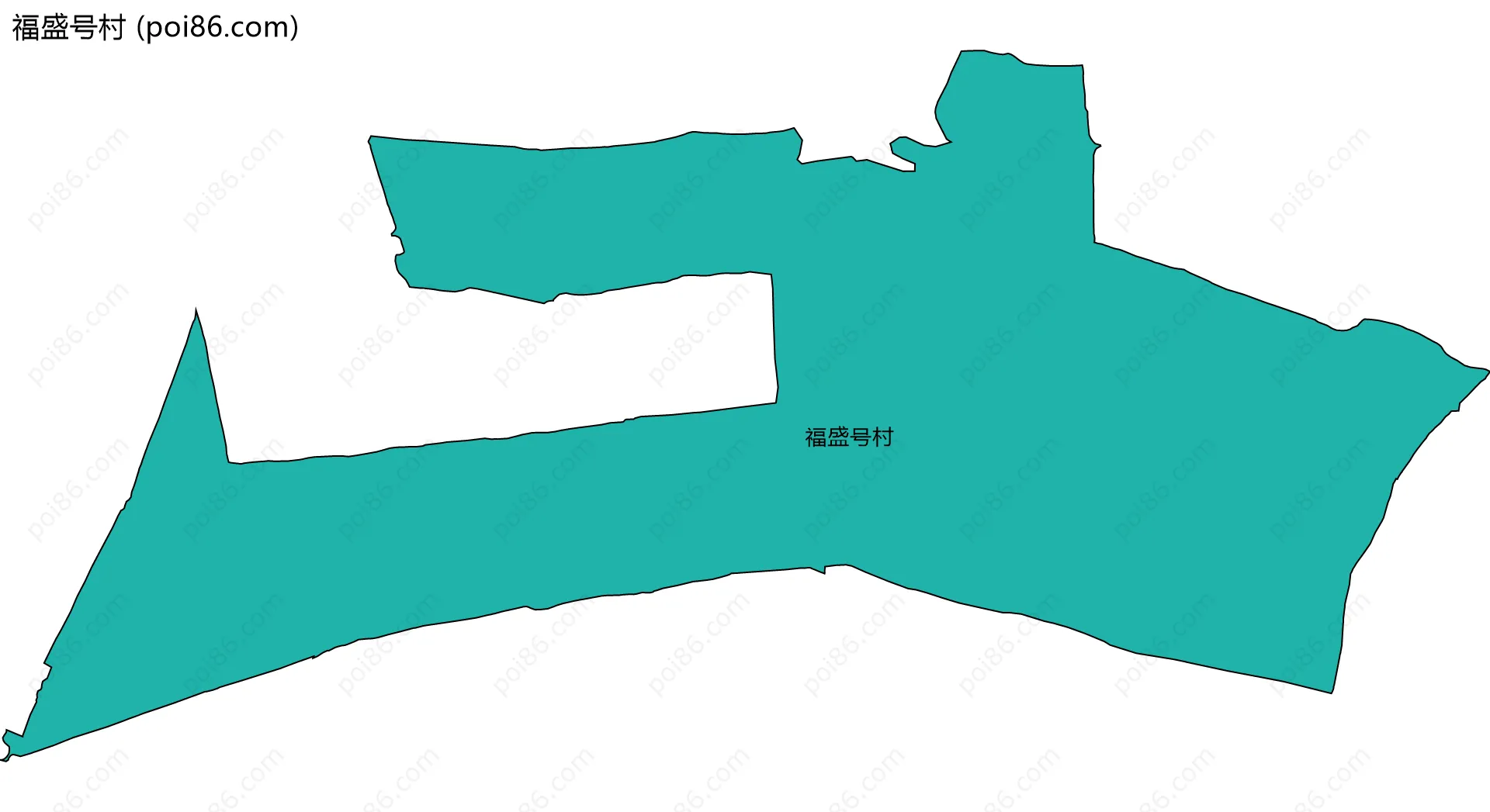 福盛号村边界地图