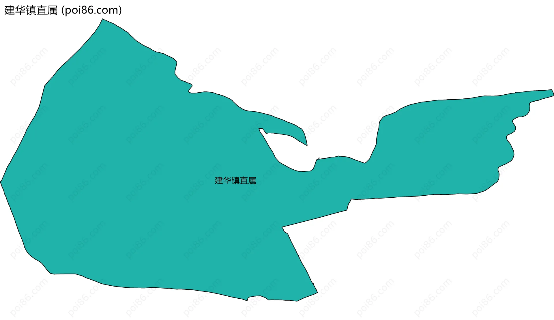 建华镇直属边界地图