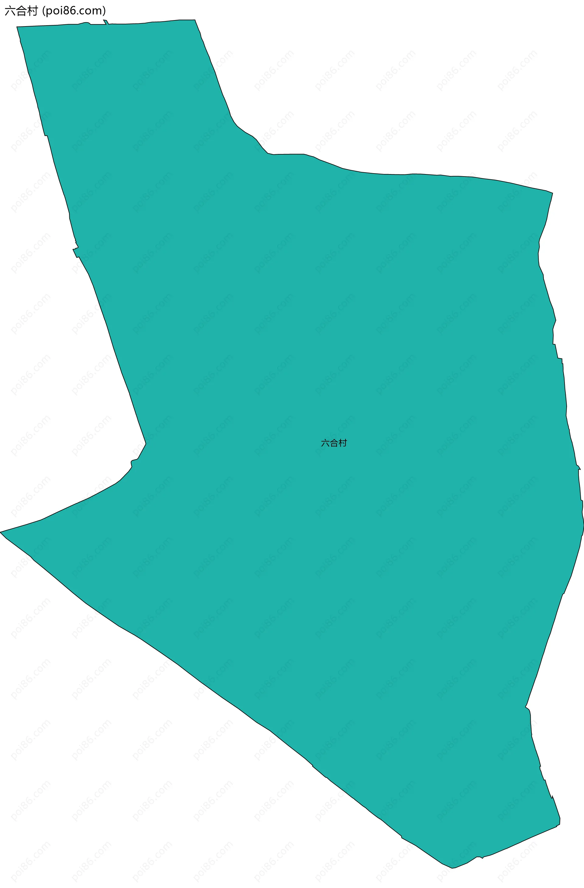 六合村边界地图