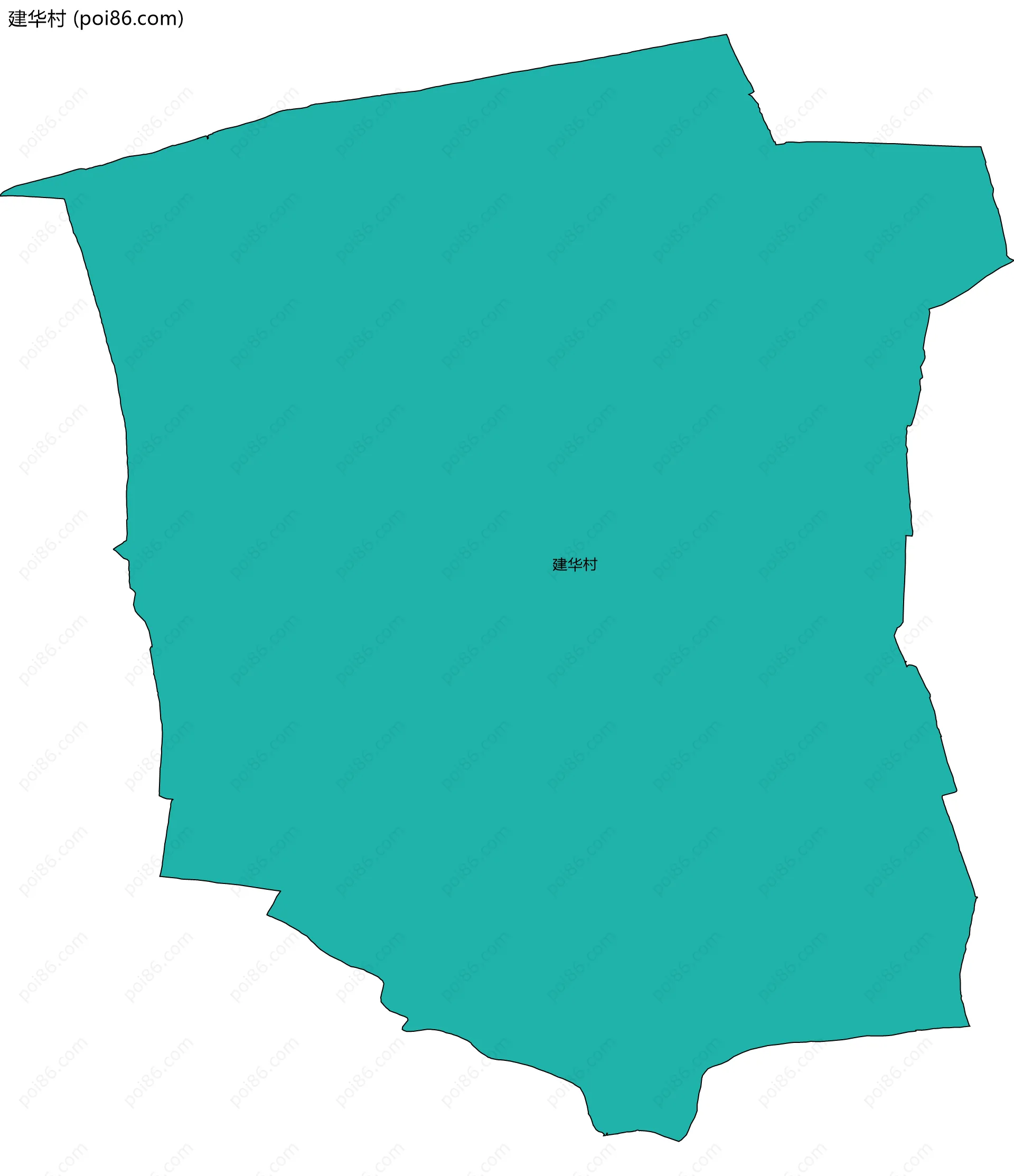 建华村边界地图