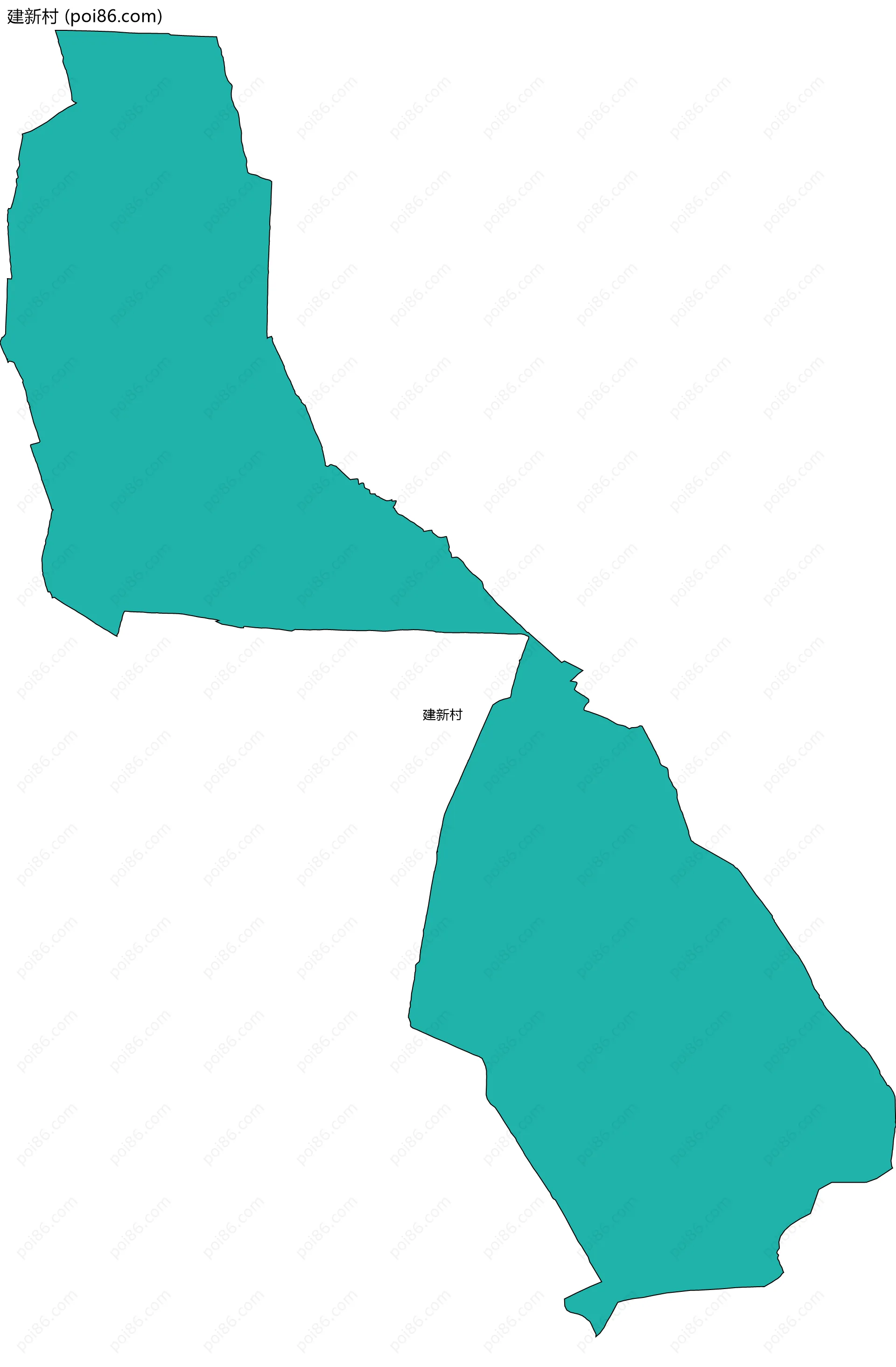 建新村边界地图