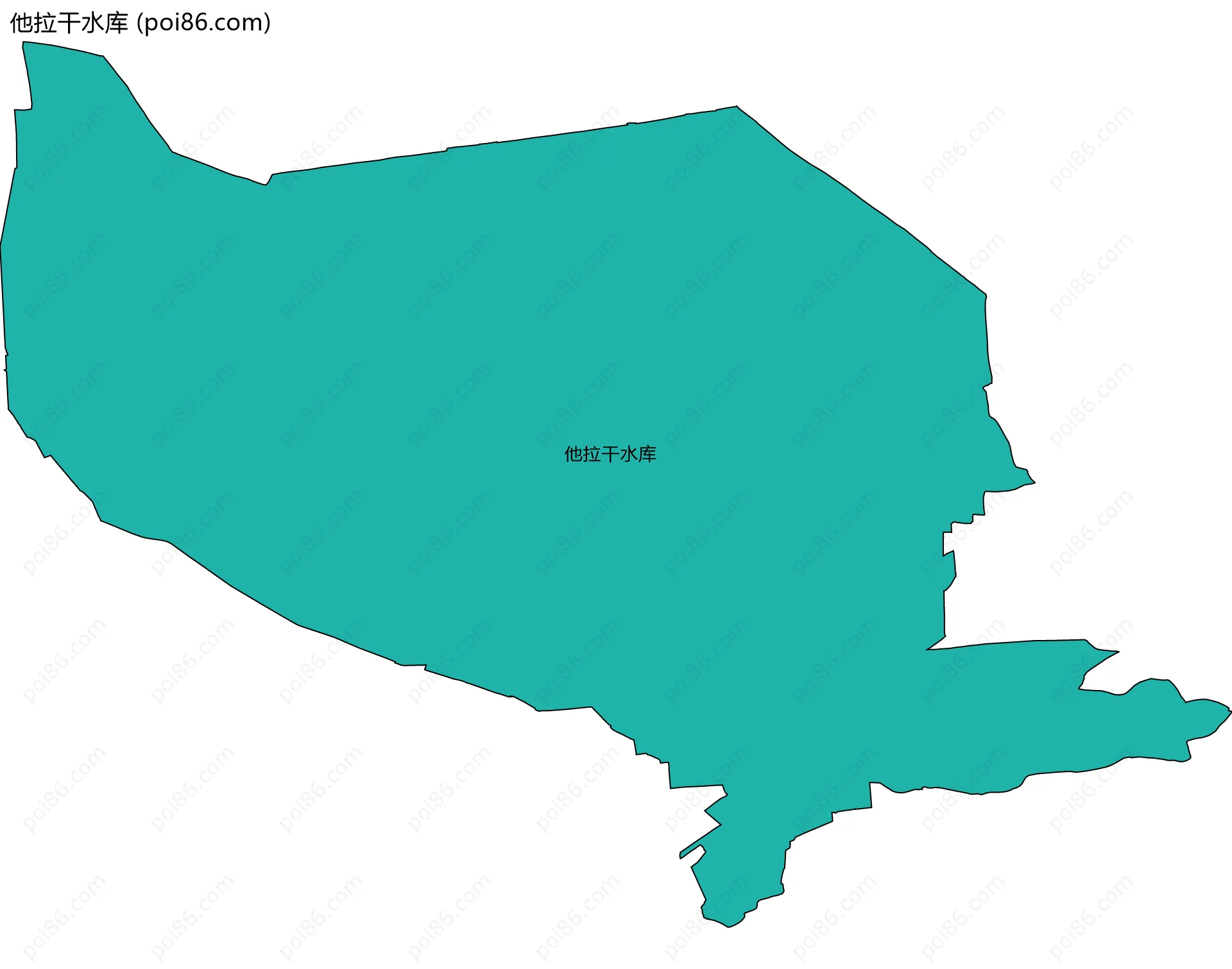 他拉干水库边界地图