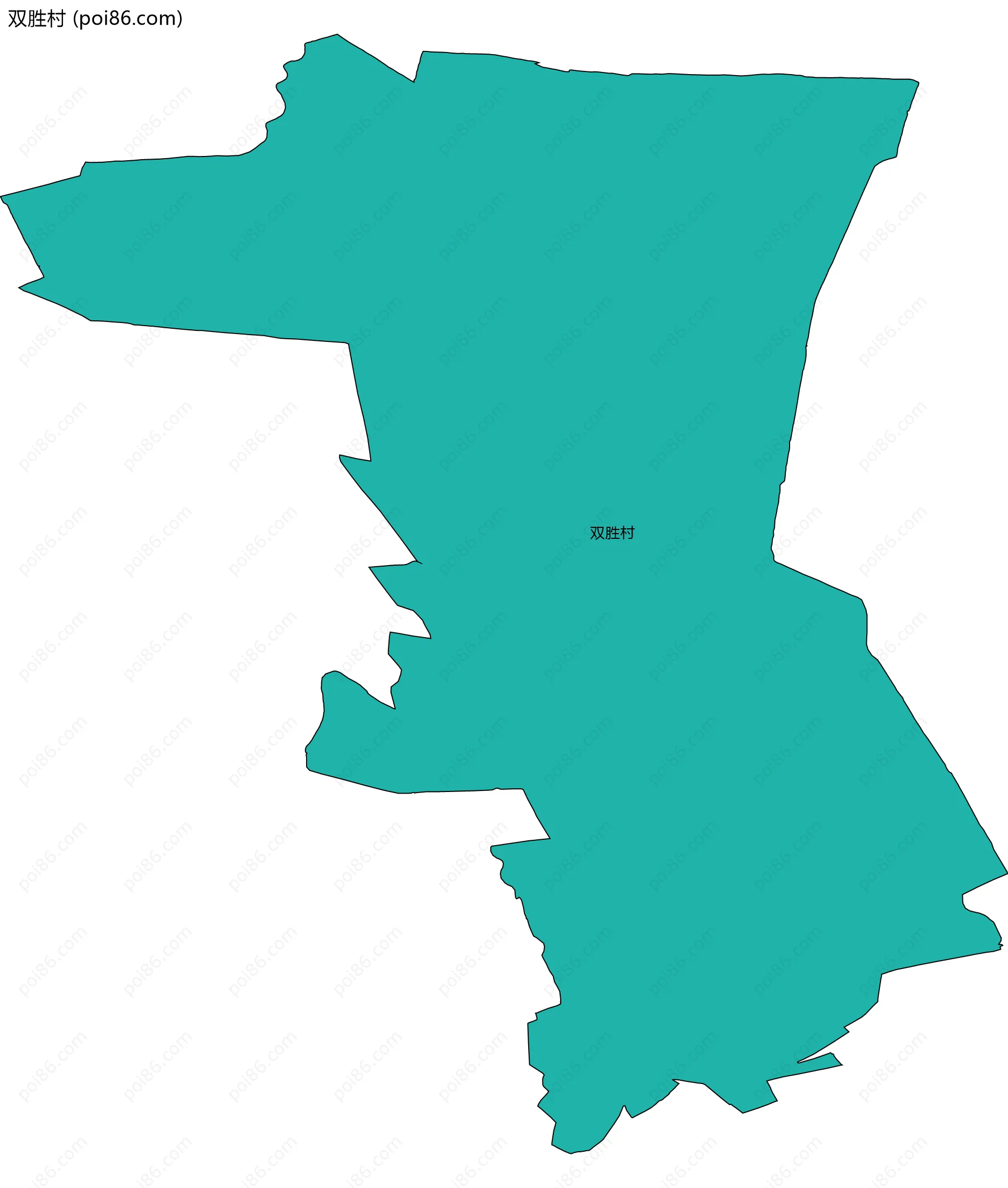 双胜村边界地图